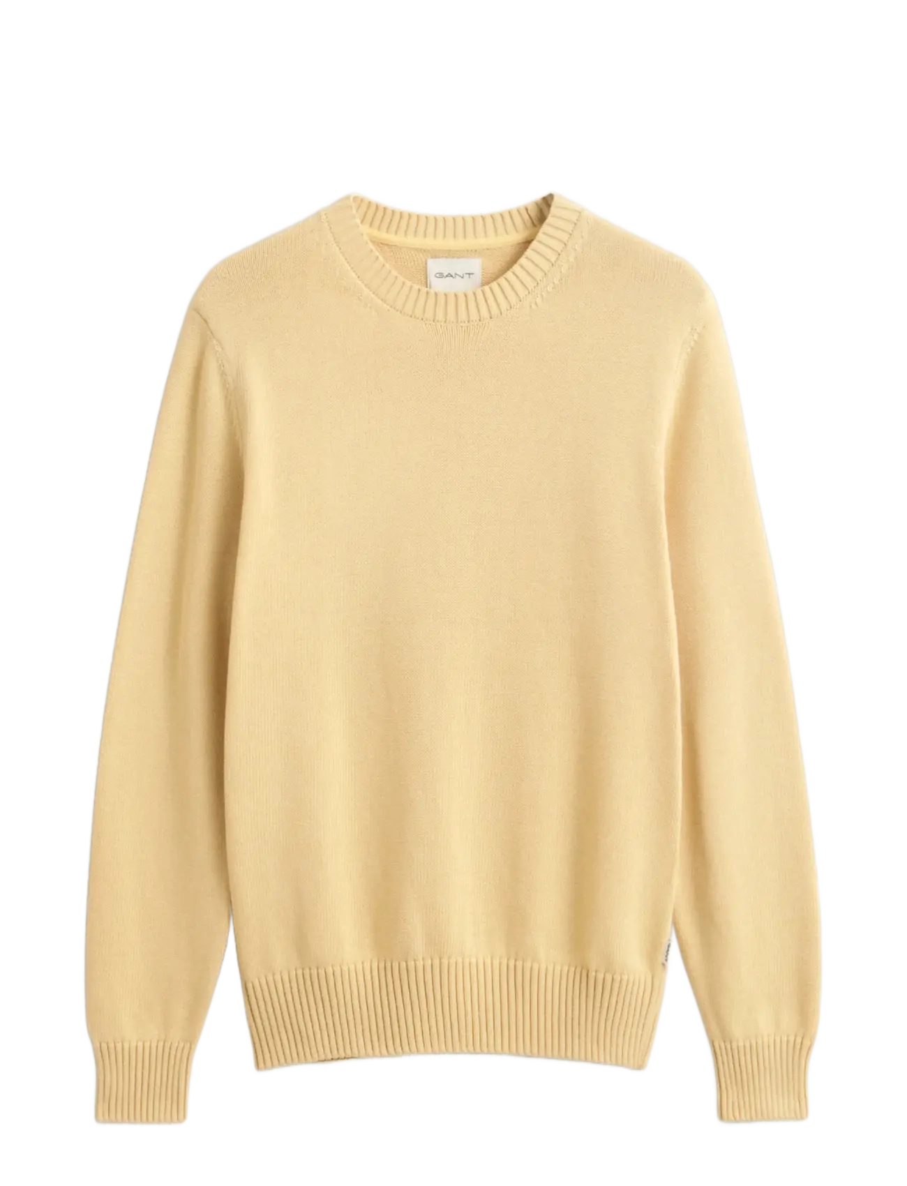 Gant Supima Cotton C-Neck, XXL, Knitwear, Gelb - Round Necks, Männerswear