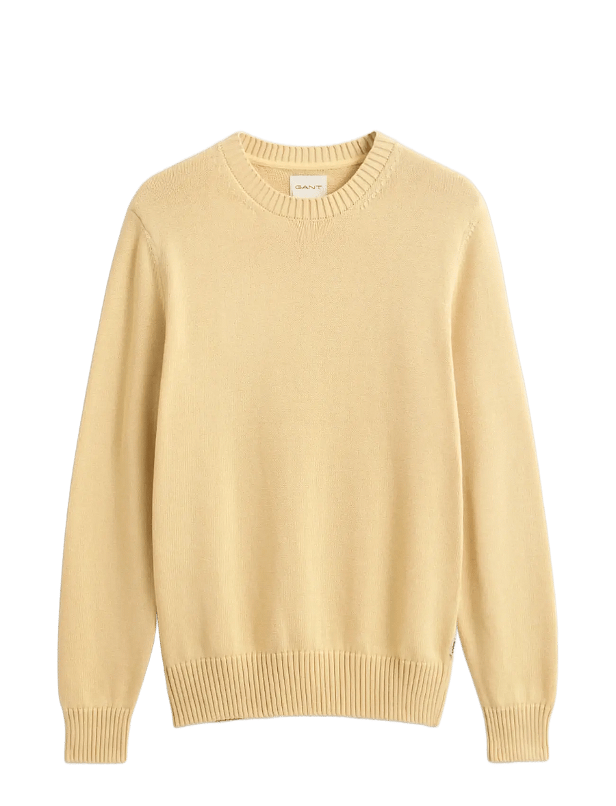 Gant - SUPIMA COTTON C-NECK - Ümmarguse kaelusega kudumid - mild yellow - 0