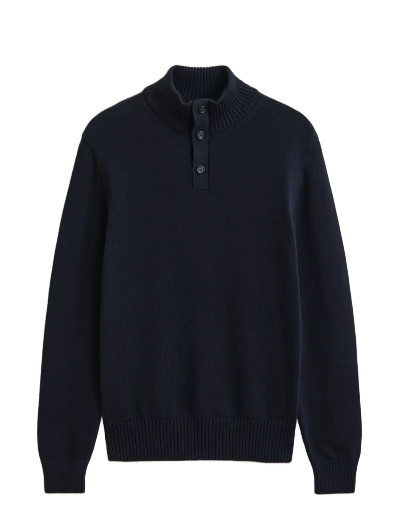 Gant SUPIMA COTTON HALF BUTTONED NECK - Clothing - EVENING BLUE / navy