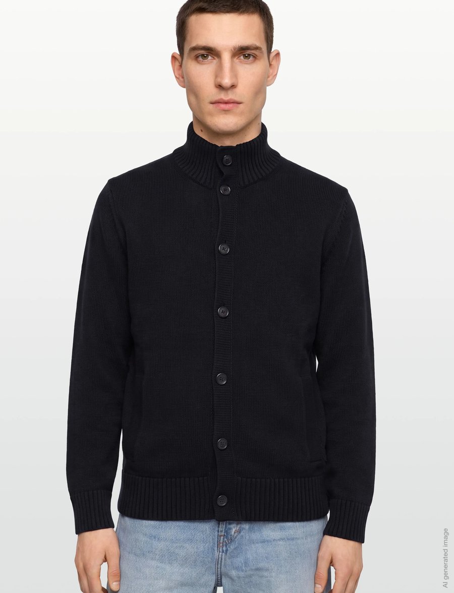 Gant - SUPIMA COTTON BUTTONED CARDIGAN - polokrage - evening blue - 3