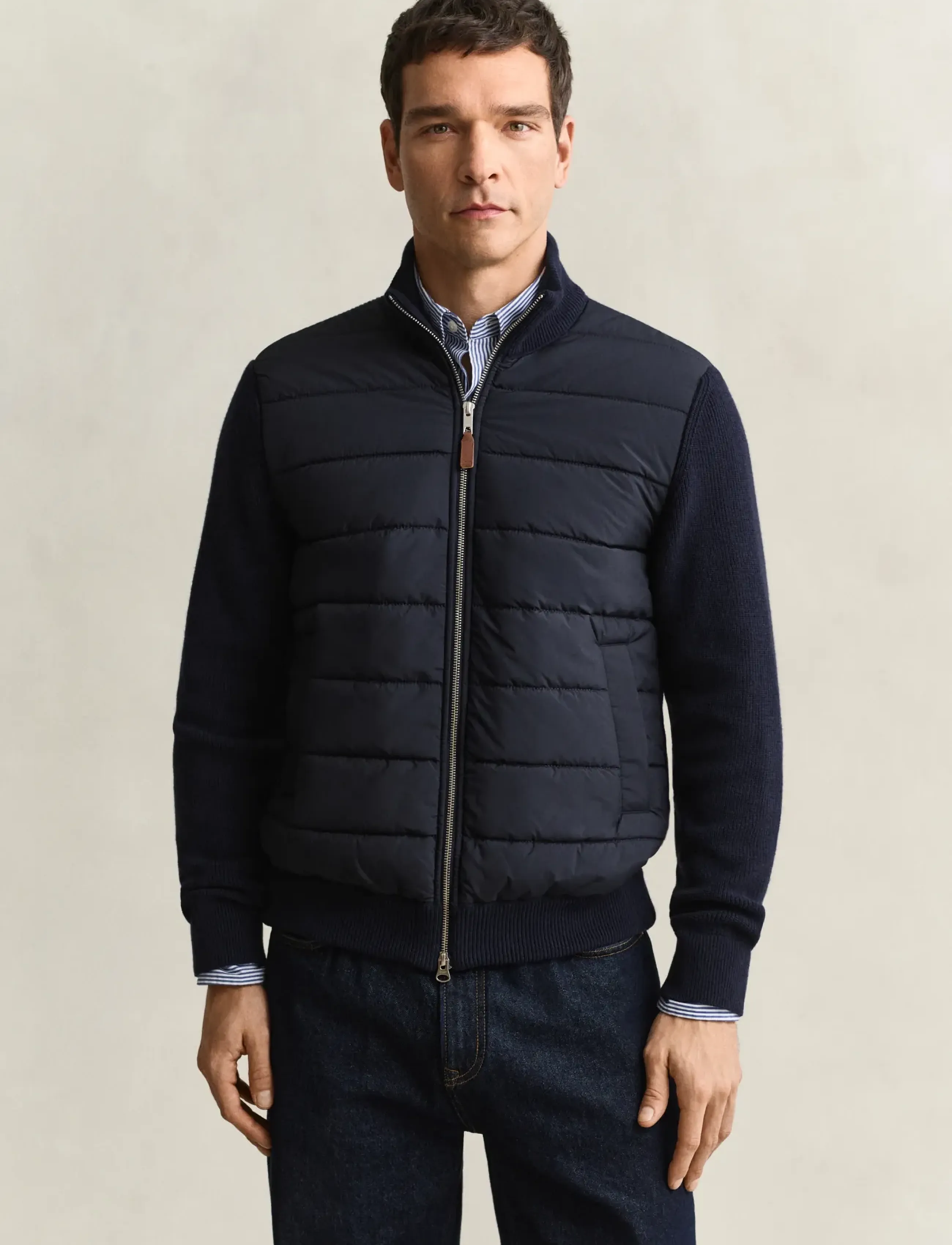 Gant - HYBRID ZIPPED CARDIGAN - voodriga jakid - evening blue - 3
