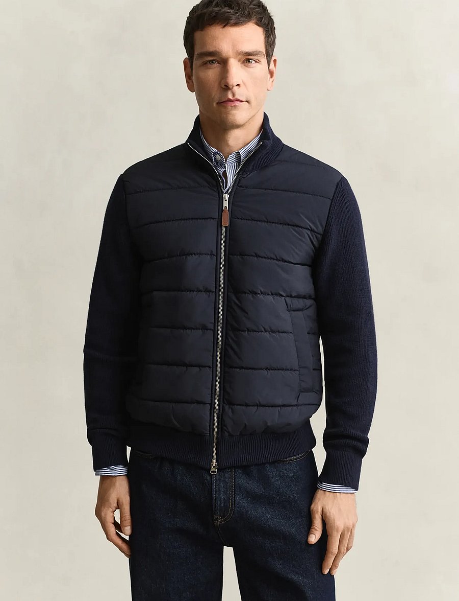 Gant - HYBRID ZIPPED CARDIGAN - voodriga jakid - evening blue - 3