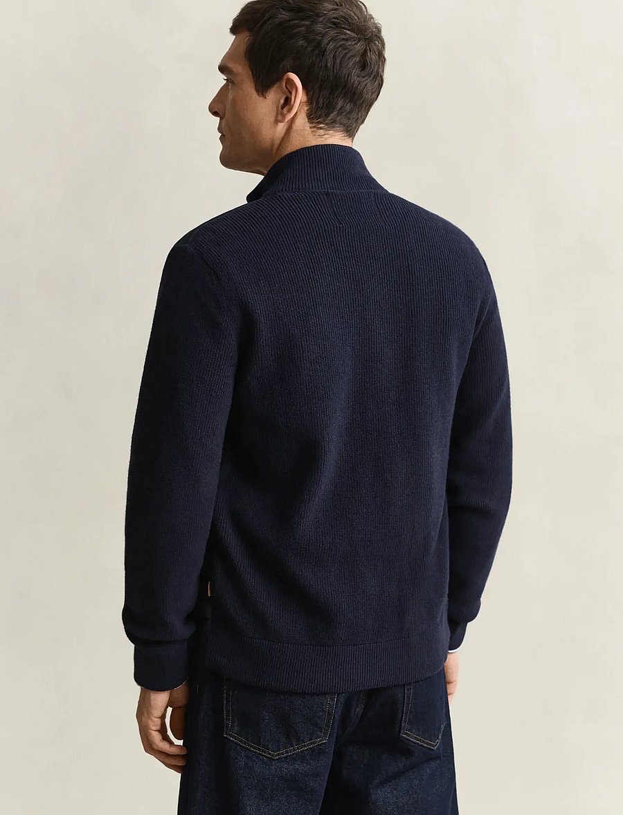 Gant - HYBRID ZIPPED CARDIGAN - voodriga jakid - evening blue - 4