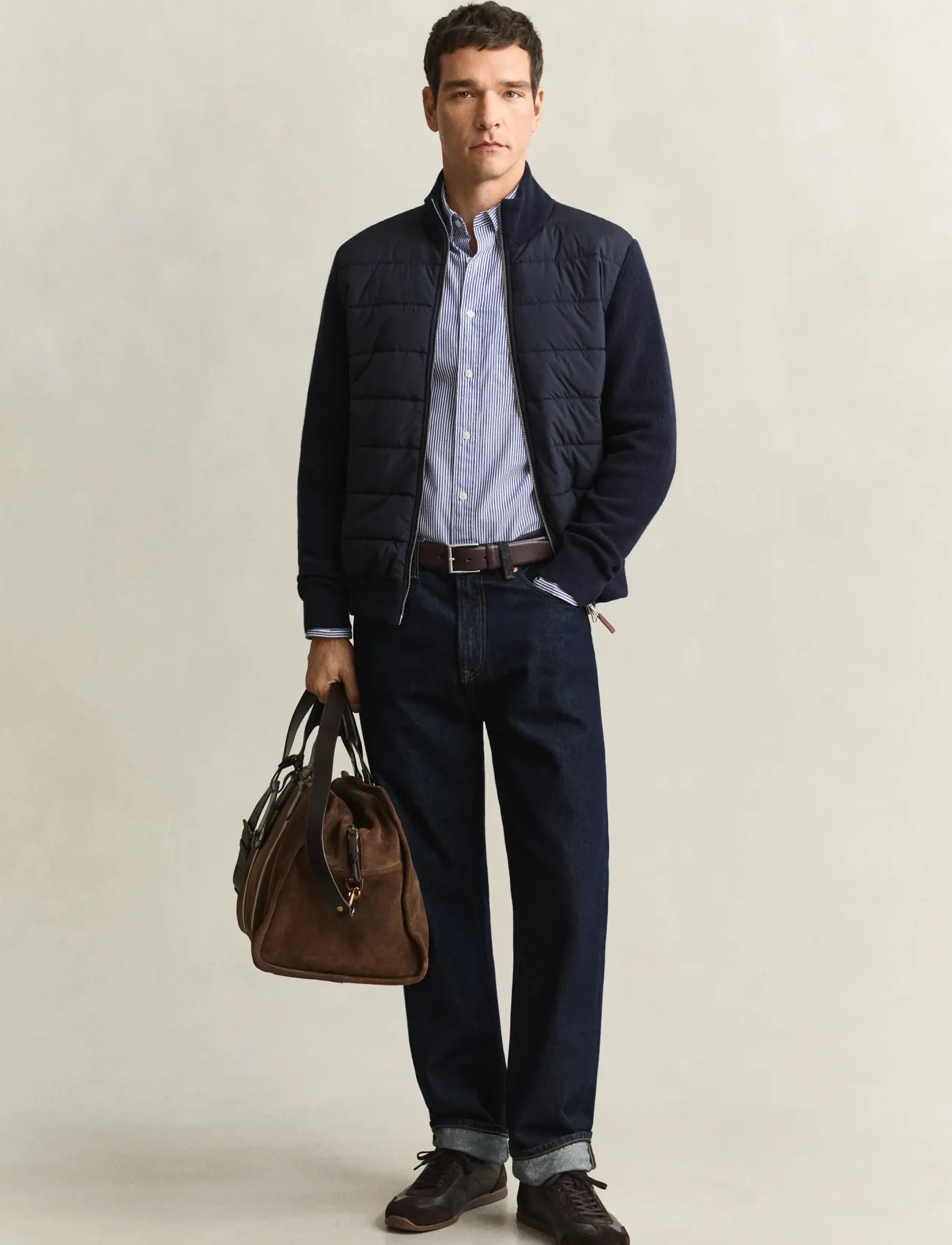 Gant - HYBRID ZIPPED CARDIGAN - voodriga jakid - evening blue - 5