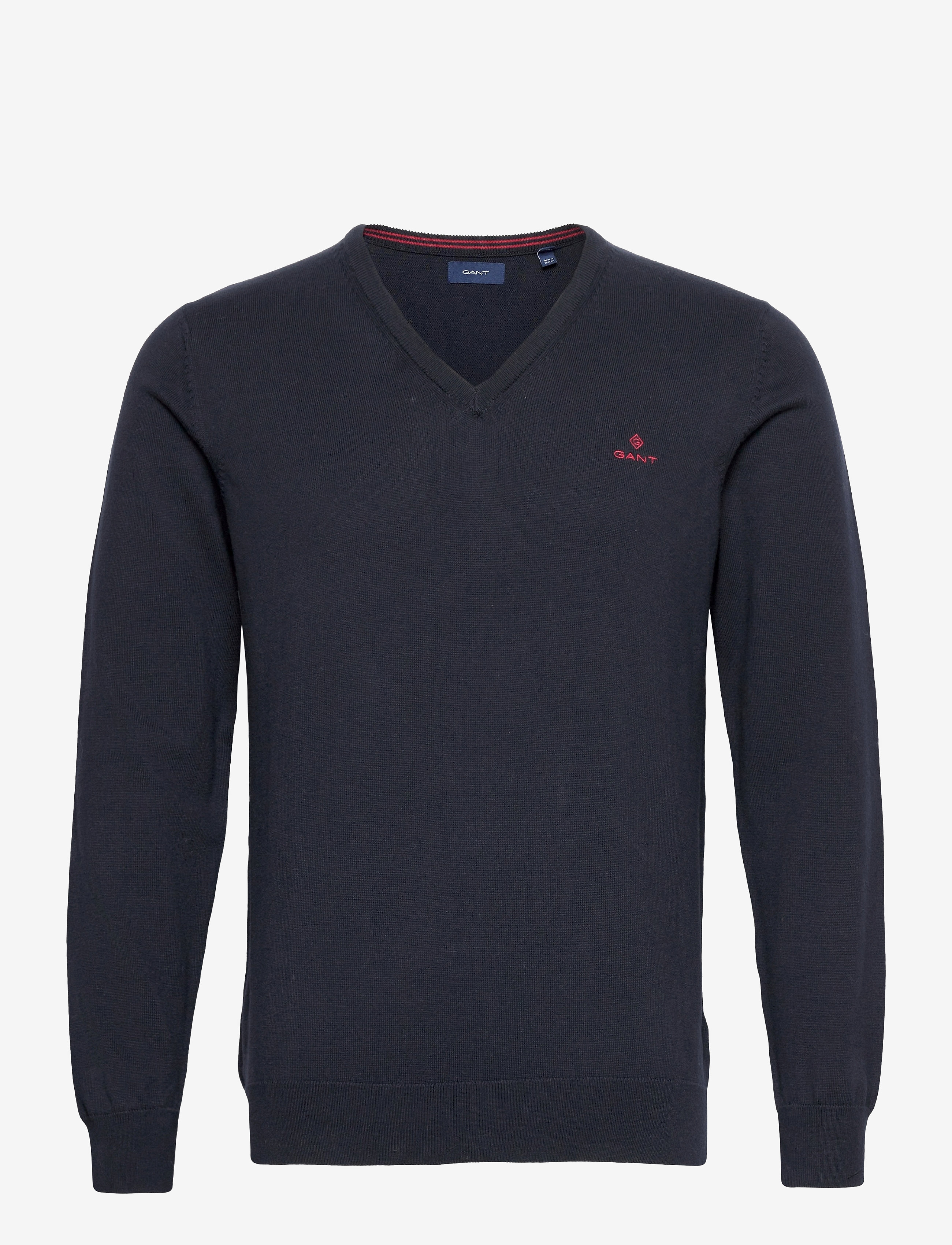 GANT - STRETCH COTTON CONTRAST V-NECK - evening blue - 0