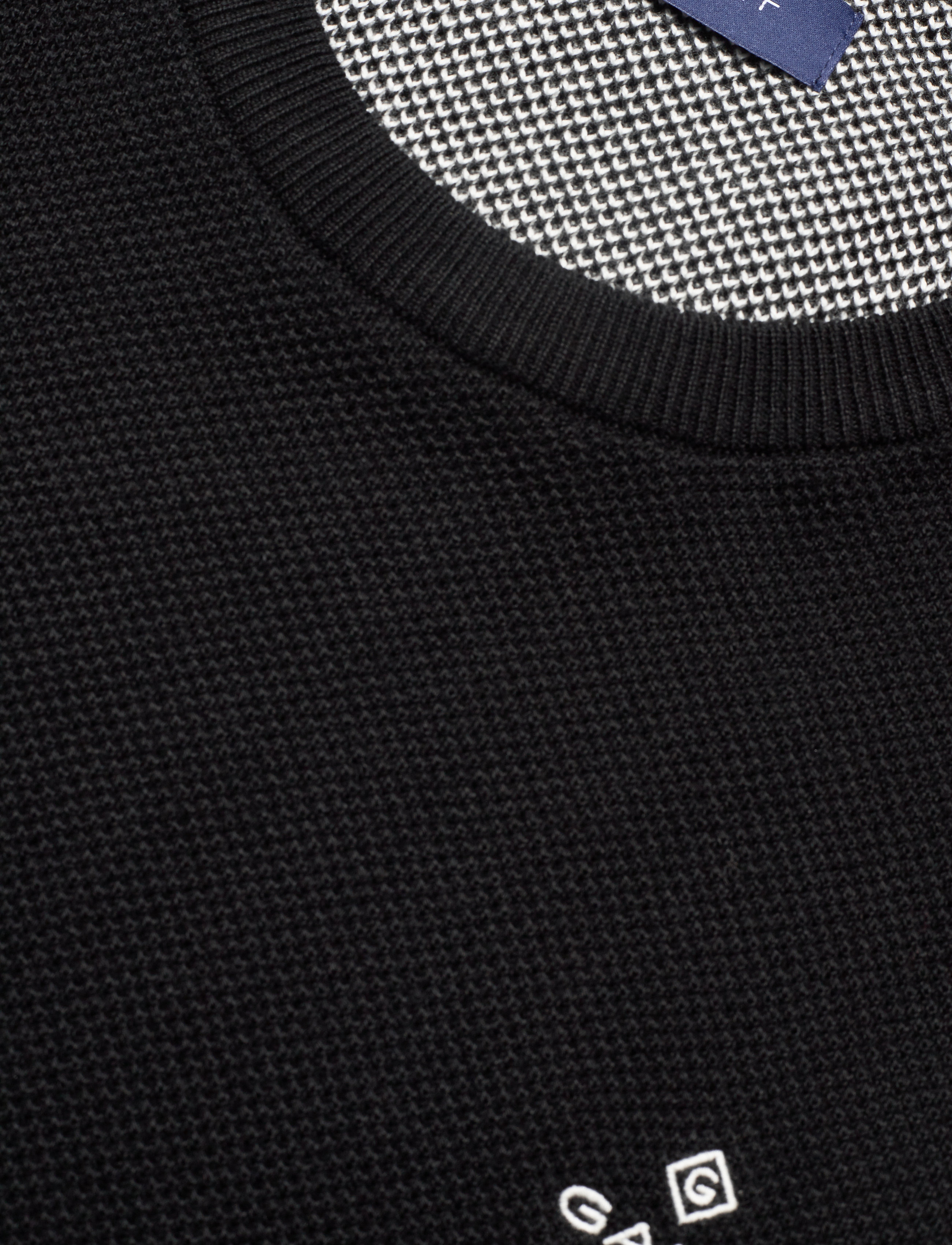 GANT - COTTON PIQUE C-NECK - black - 2