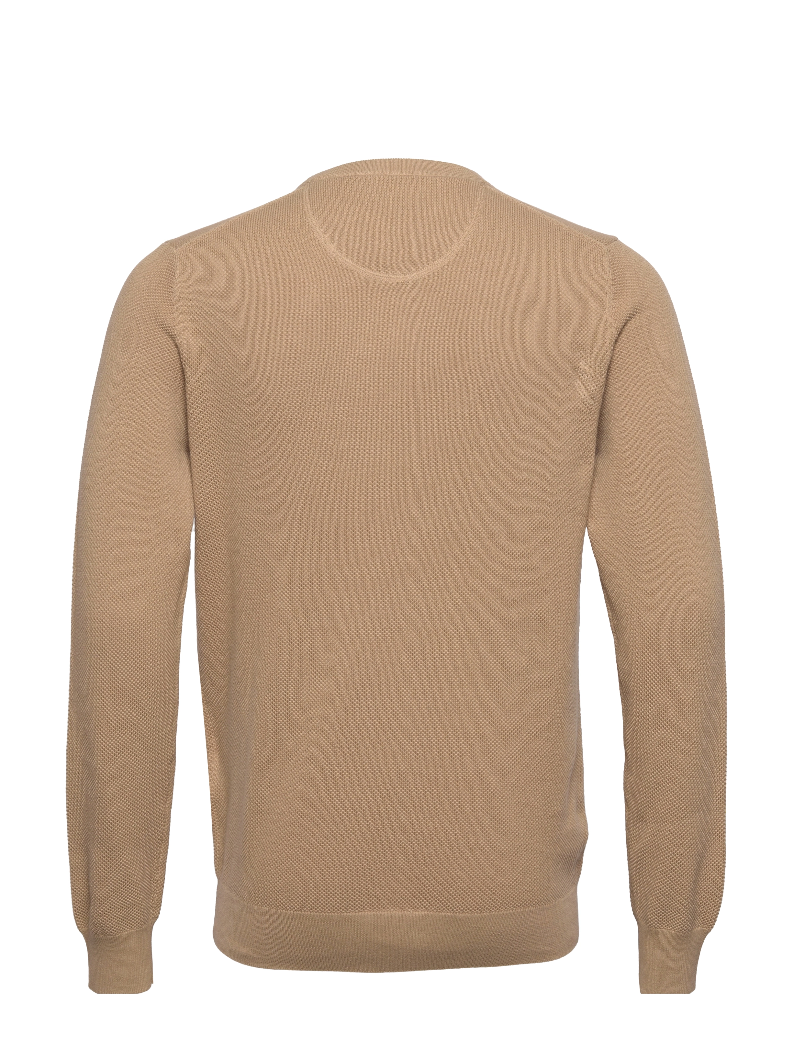 GANT - COTTON PIQUE C-NECK - dark khaki - 1