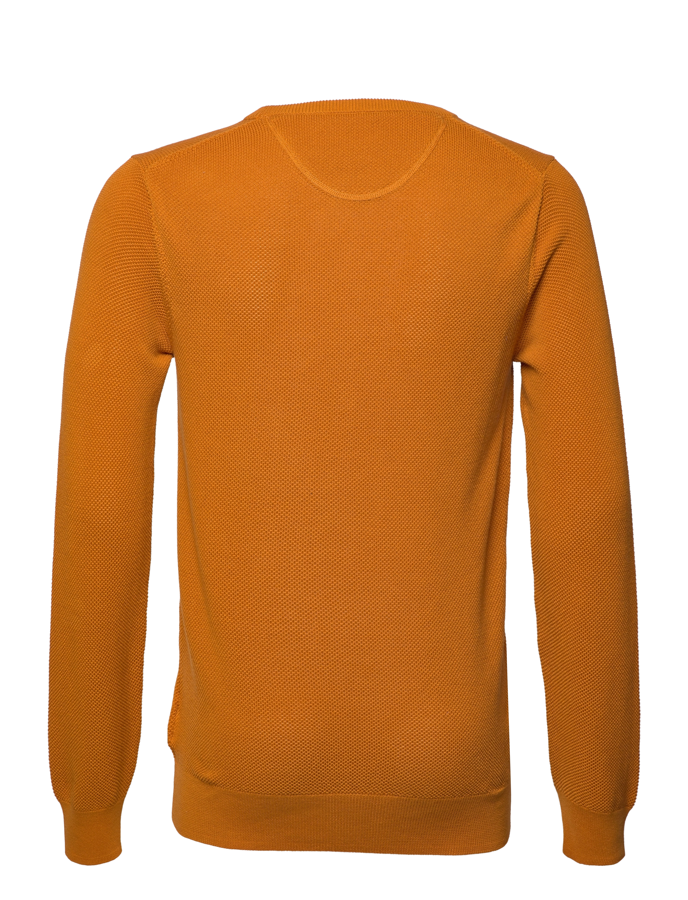 GANT - COTTON PIQUE C-NECK - dk mustard orange - 1