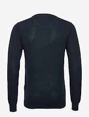 GANT - COTTON PIQUE C-NECK - megztinis su apvalios formos apykakle - evening blue - 1