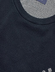GANT - COTTON PIQUE C-NECK - megztinis su apvalios formos apykakle - evening blue - 2