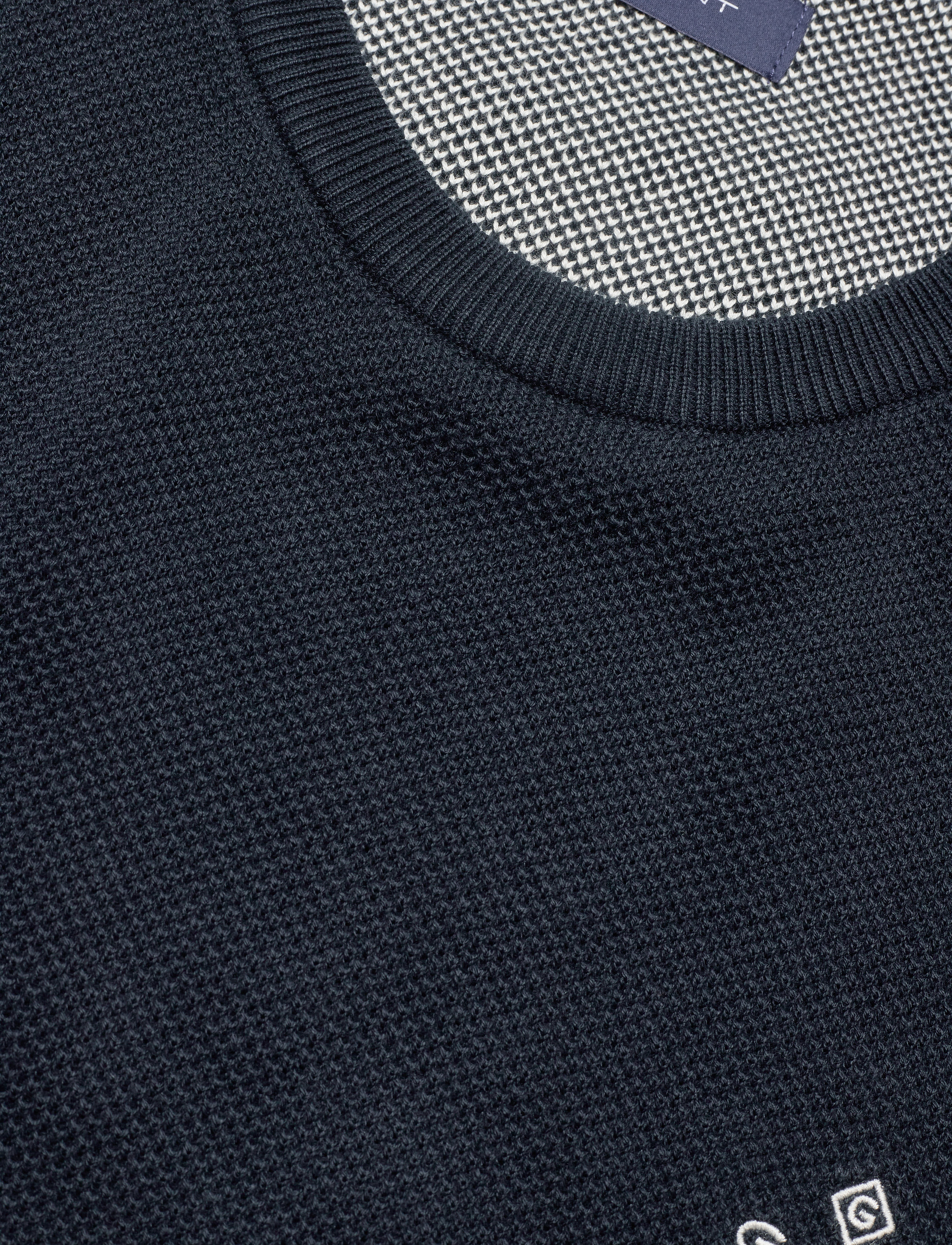 GANT - COTTON PIQUE C-NECK - evening blue - 2