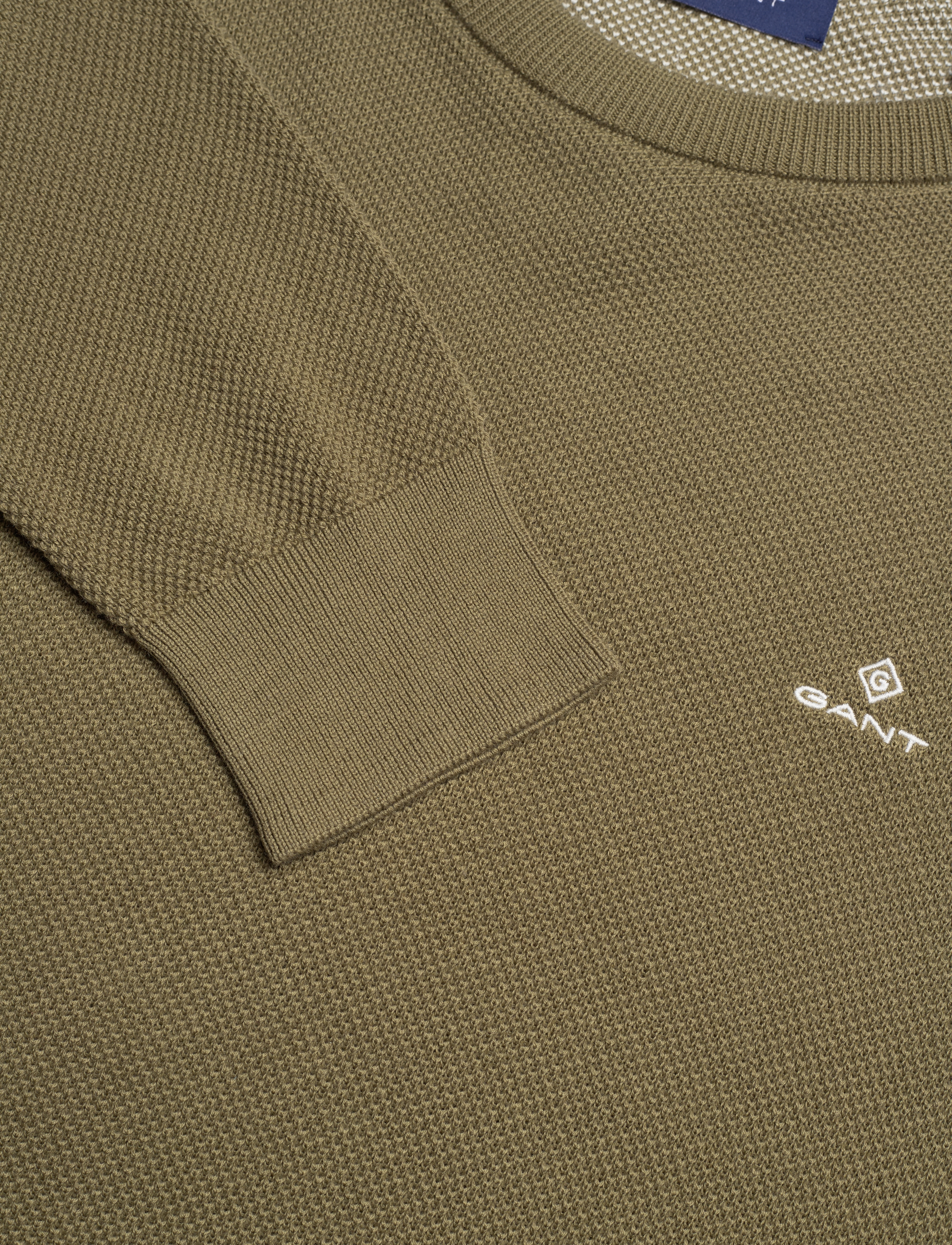 GANT - COTTON PIQUE C-NECK - hunter green - 3
