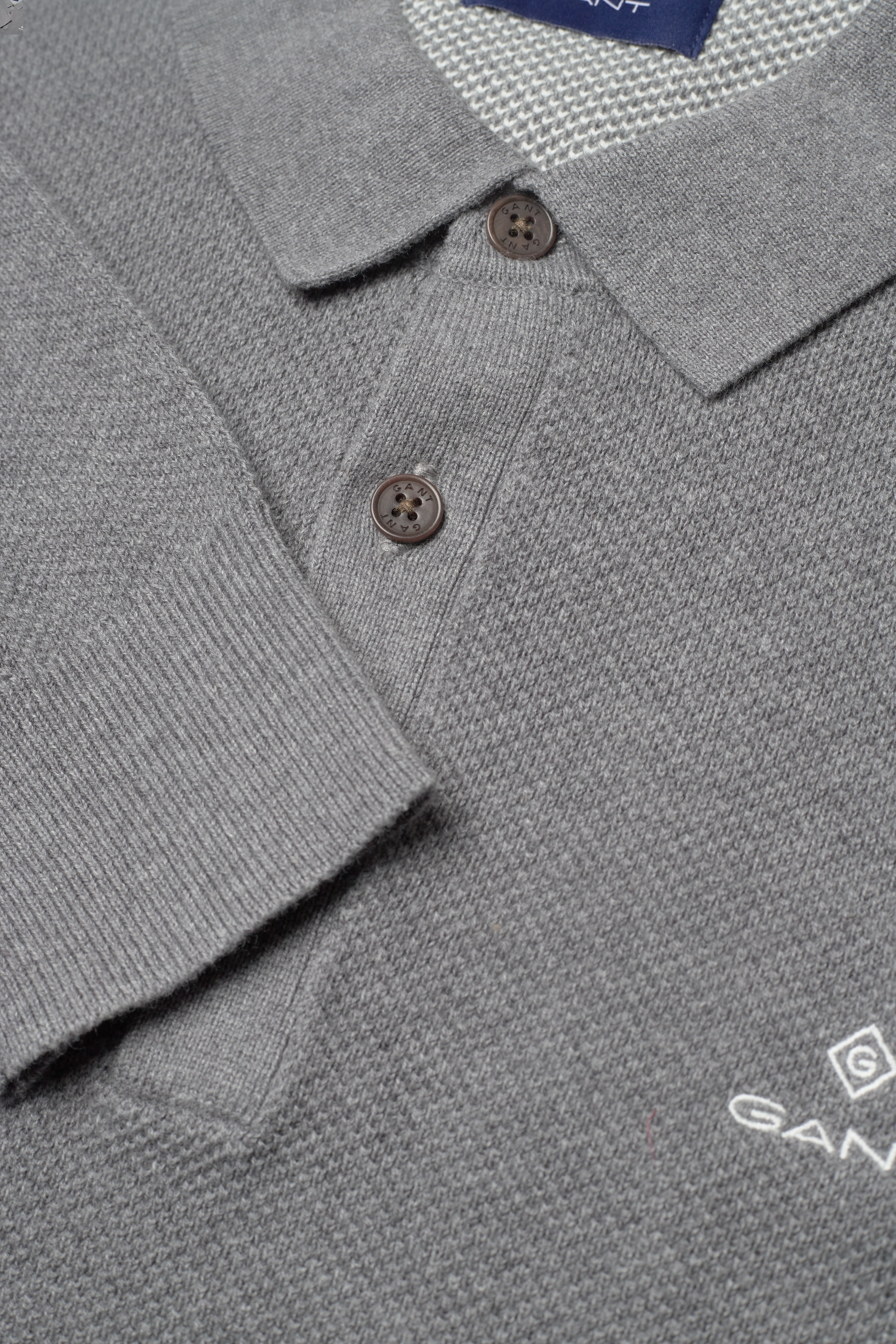 GANT - D1. COTTON PIQUE POLO - dark grey melange - 2