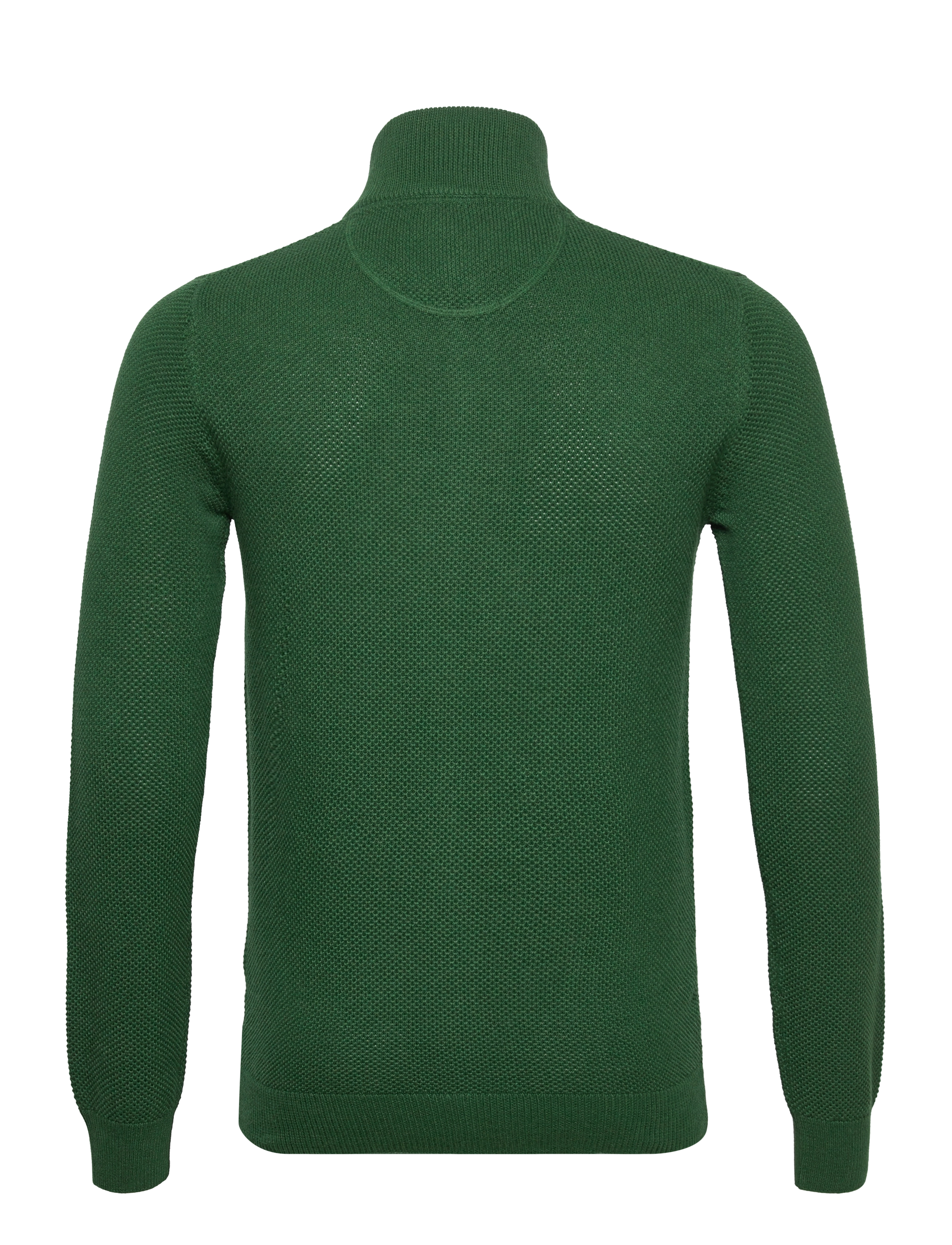 GANT - COTTON PIQUE ZIP CARDIGAN - forest green mel - 1