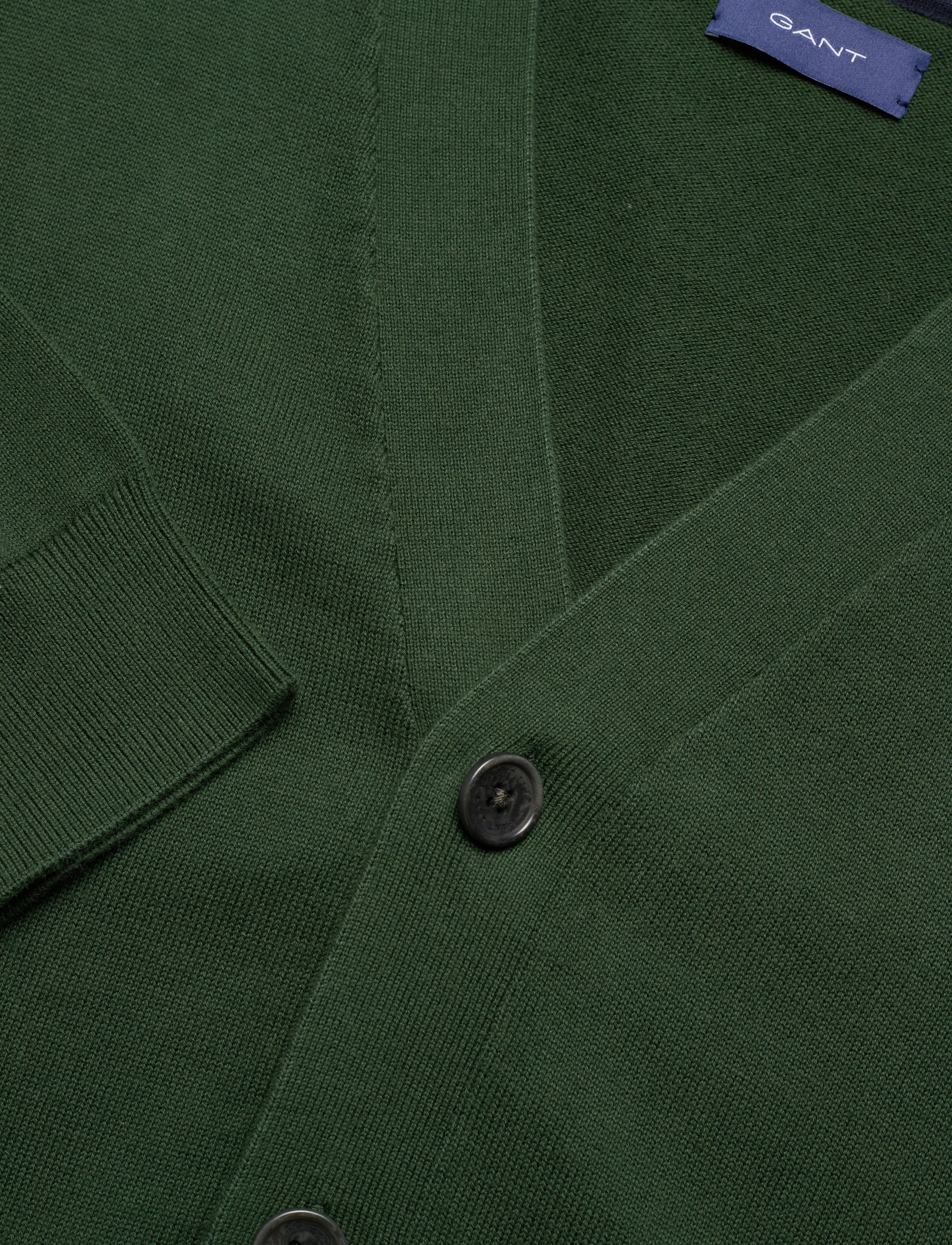 GANT - CLASSIC COTTON V-CARDIGAN - storm green - 2