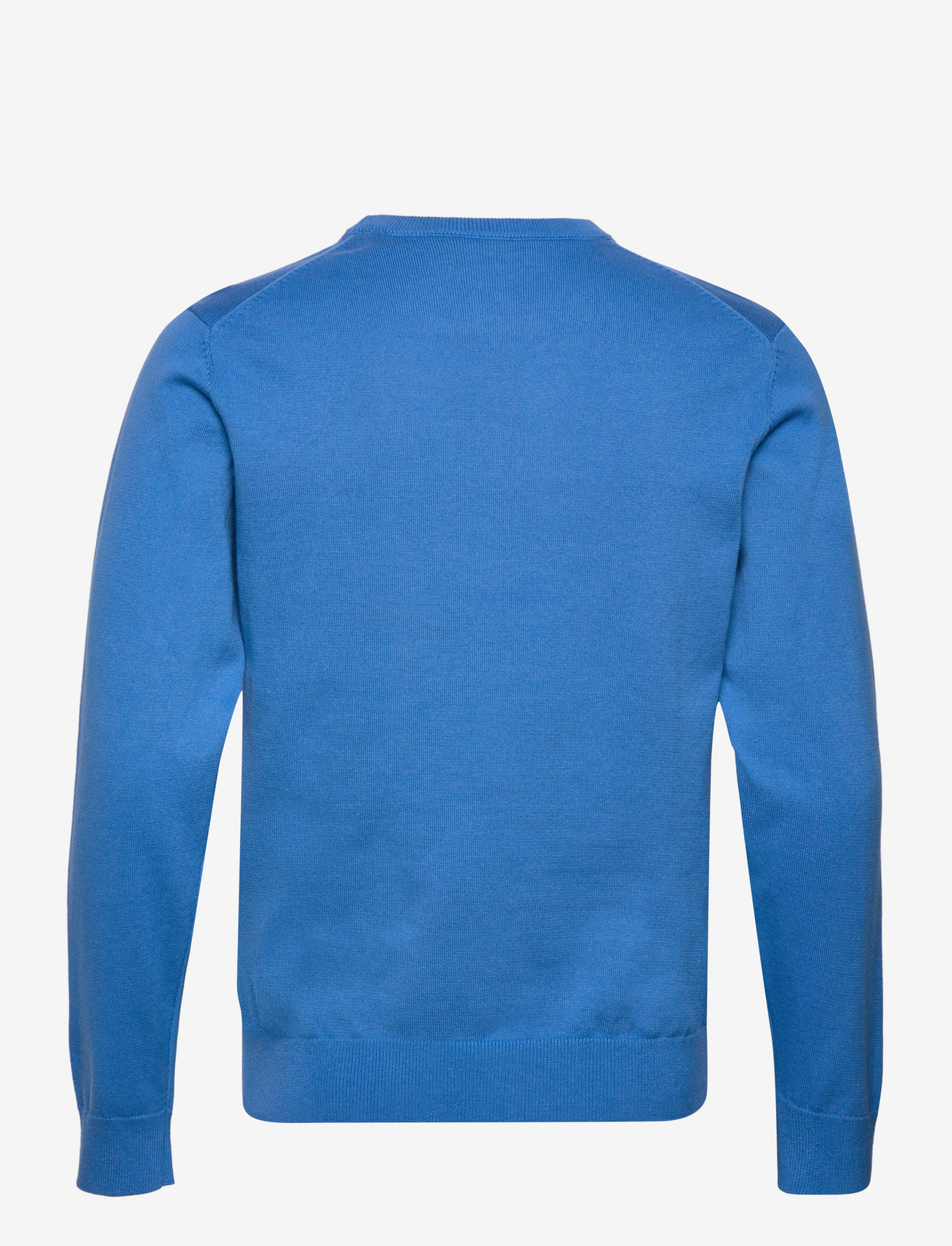 GANT D2. Cotton Wool Rib C-Neck Suter Pulver, Grey Melange, S Para Hombre