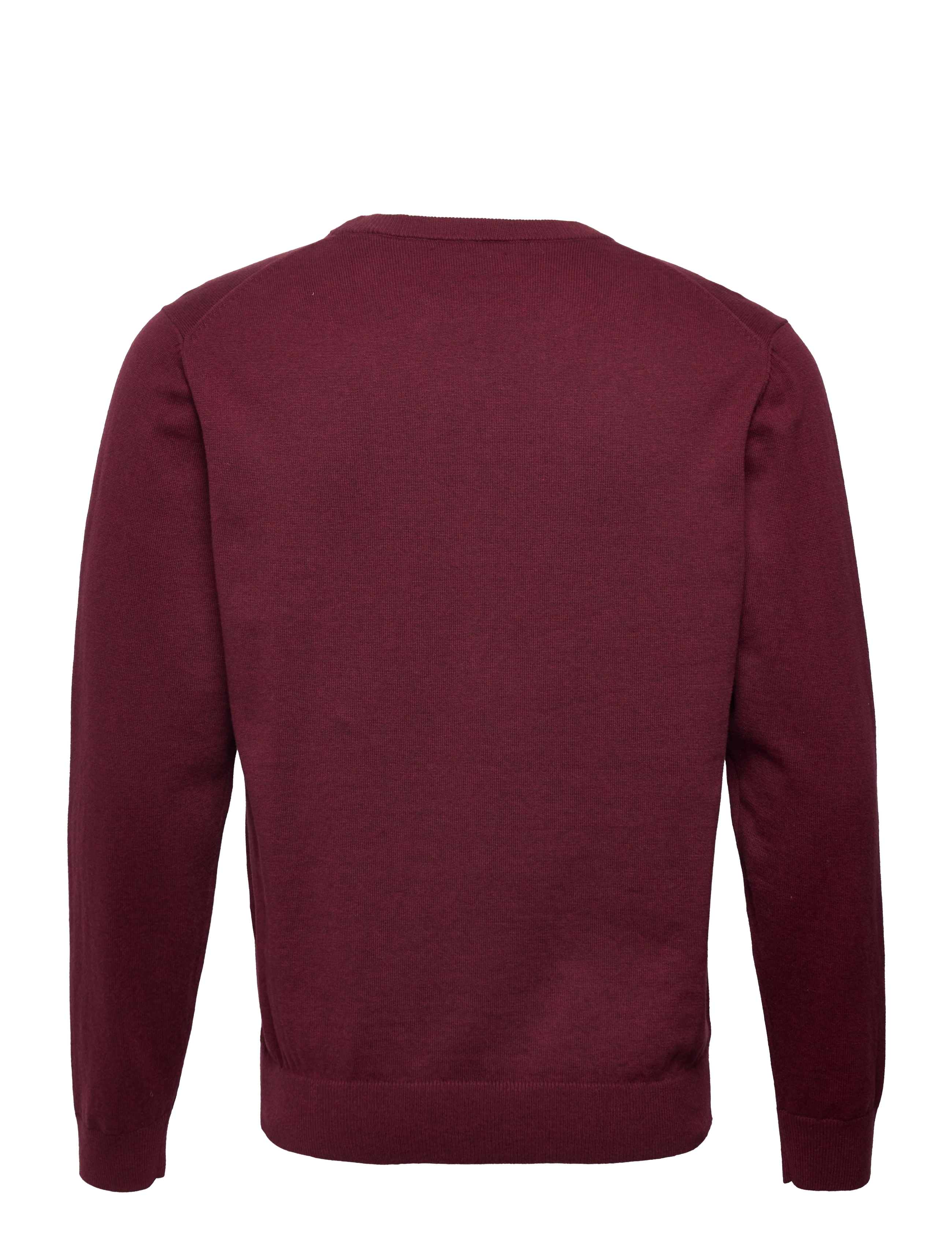 GANT - CLASSIC COTTON C-NECK - dk. burgundy mel - 1