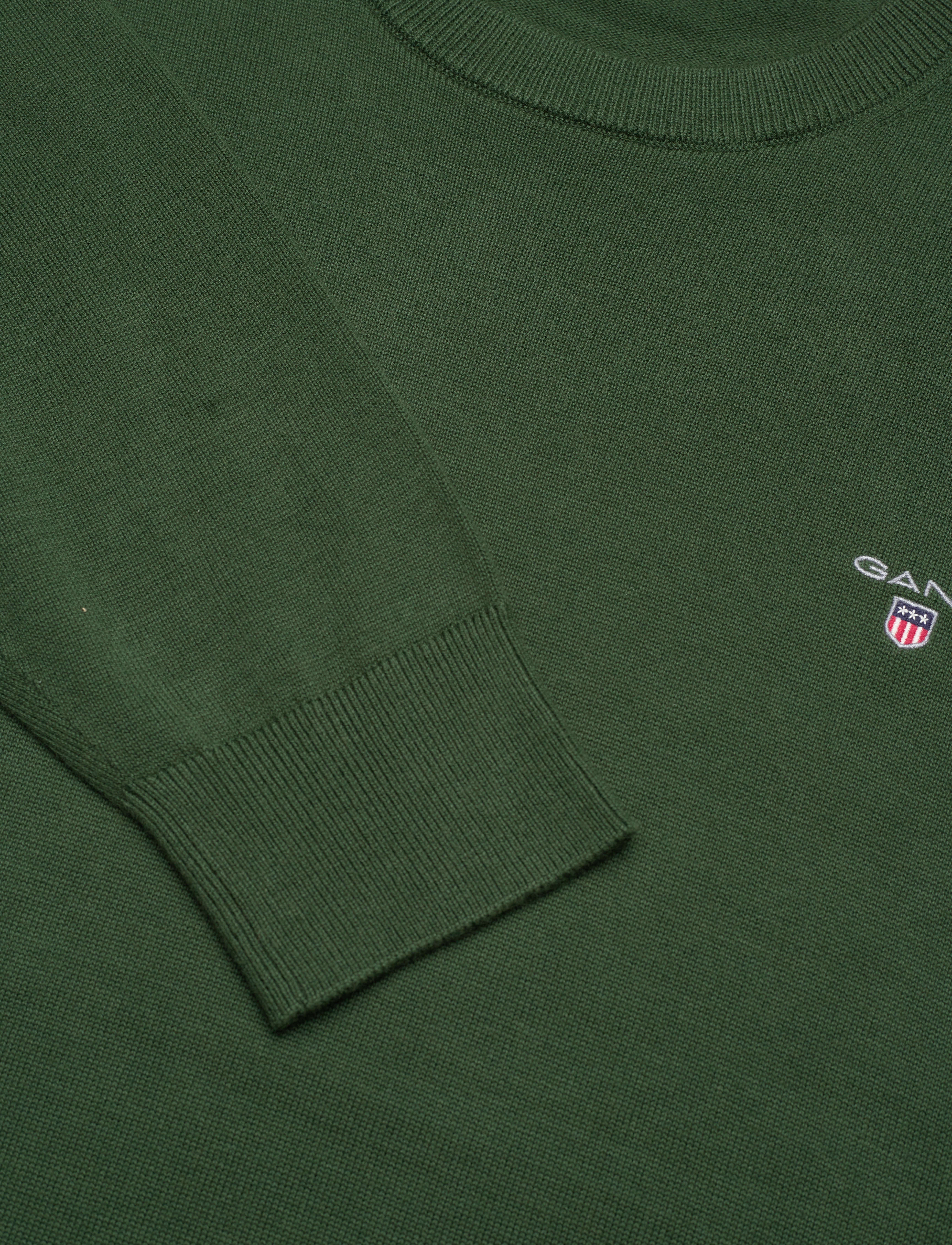 GANT - CLASSIC COTTON C-NECK - storm green - 2