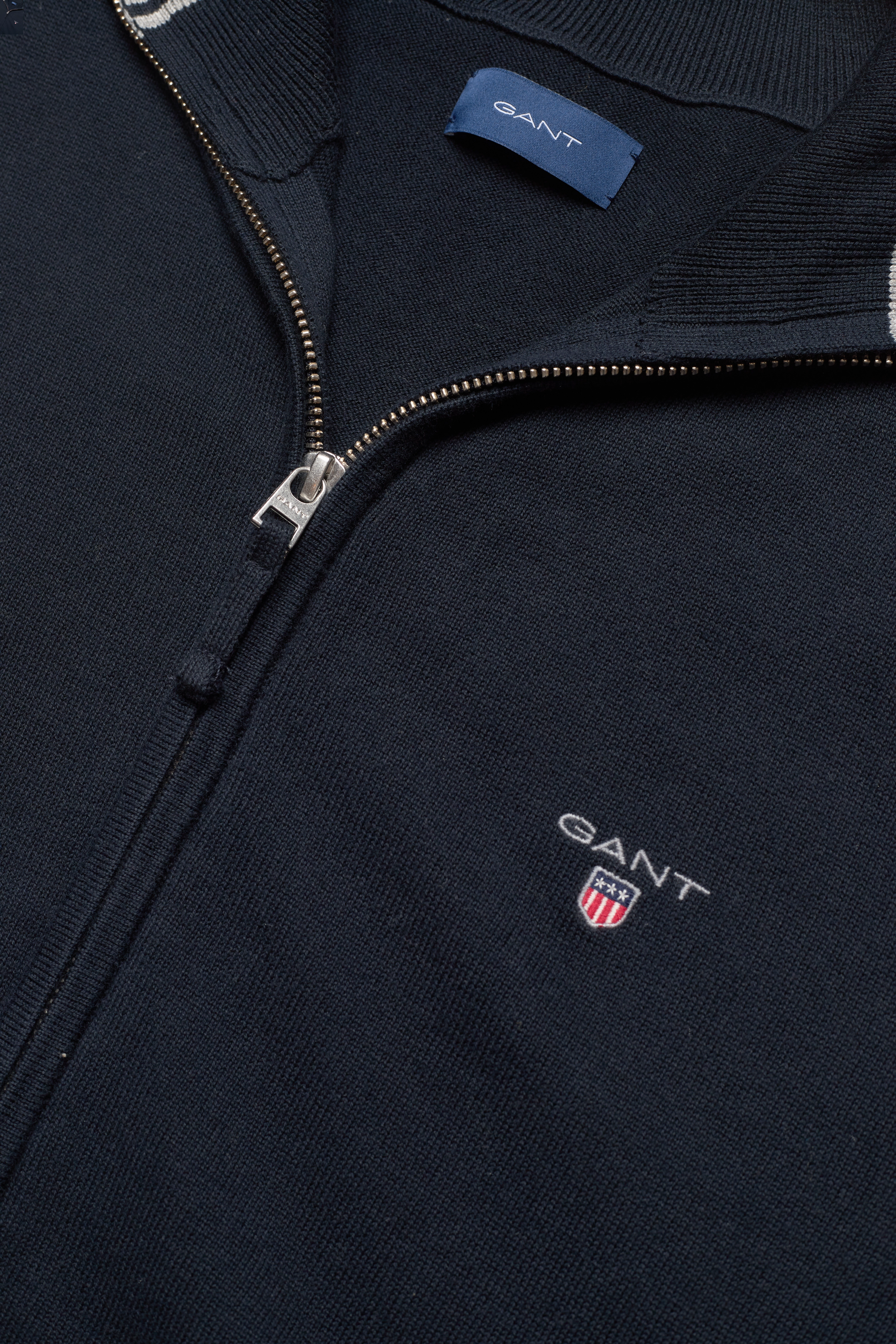 GANT - CLASSIC COTTON ZIP CARDIGAN - evening blue - 2