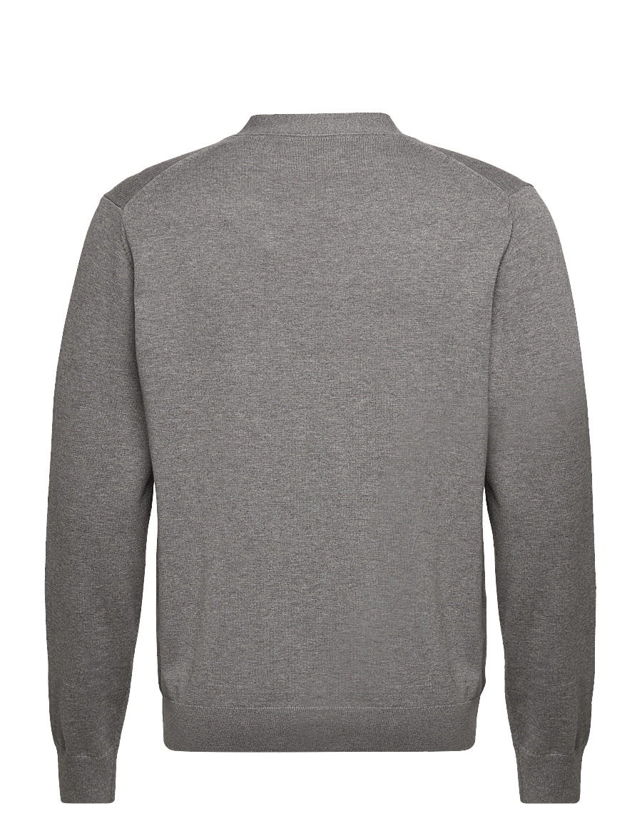 Gant - CLASSIC COTTON V-CARDIGAN - cardigans - dark grey melange - 2