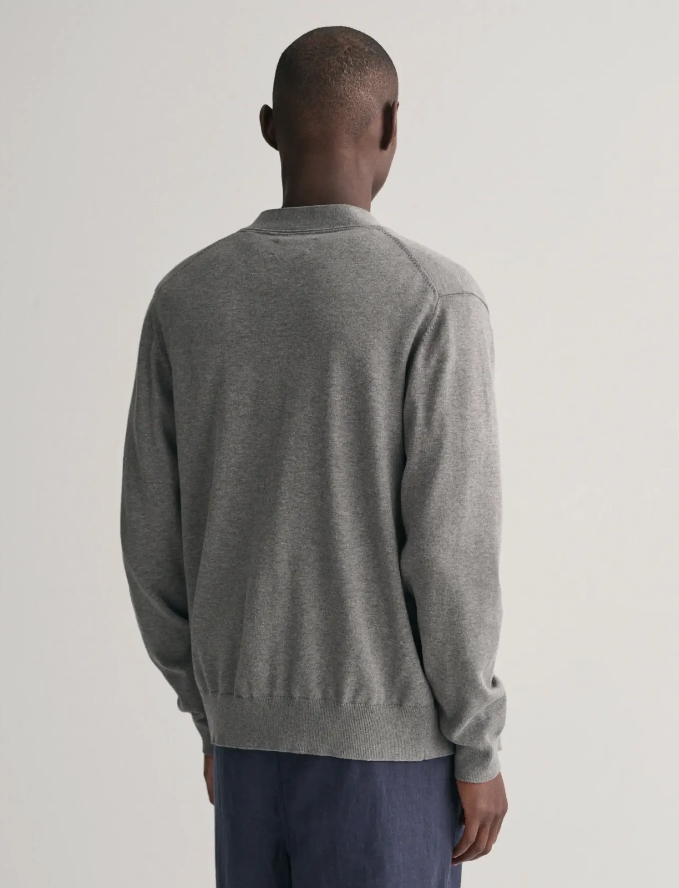 Gant - CLASSIC COTTON V-CARDIGAN - cardigans - dark grey melange - 3