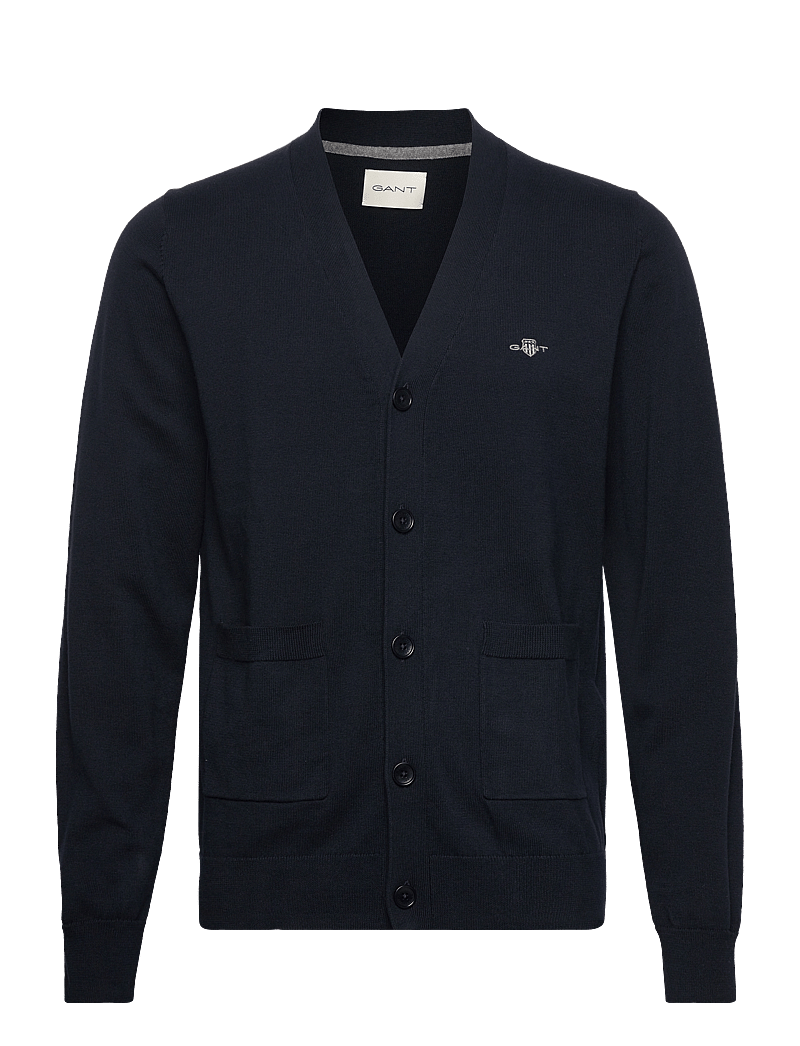GANT - CLASSIC COTTON V-CARDIGAN - cardigans - evening blue - 1