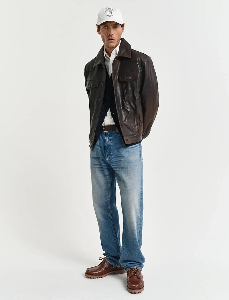 GANT - CLASSIC COTTON V-CARDIGAN - cardigans - evening blue - 5