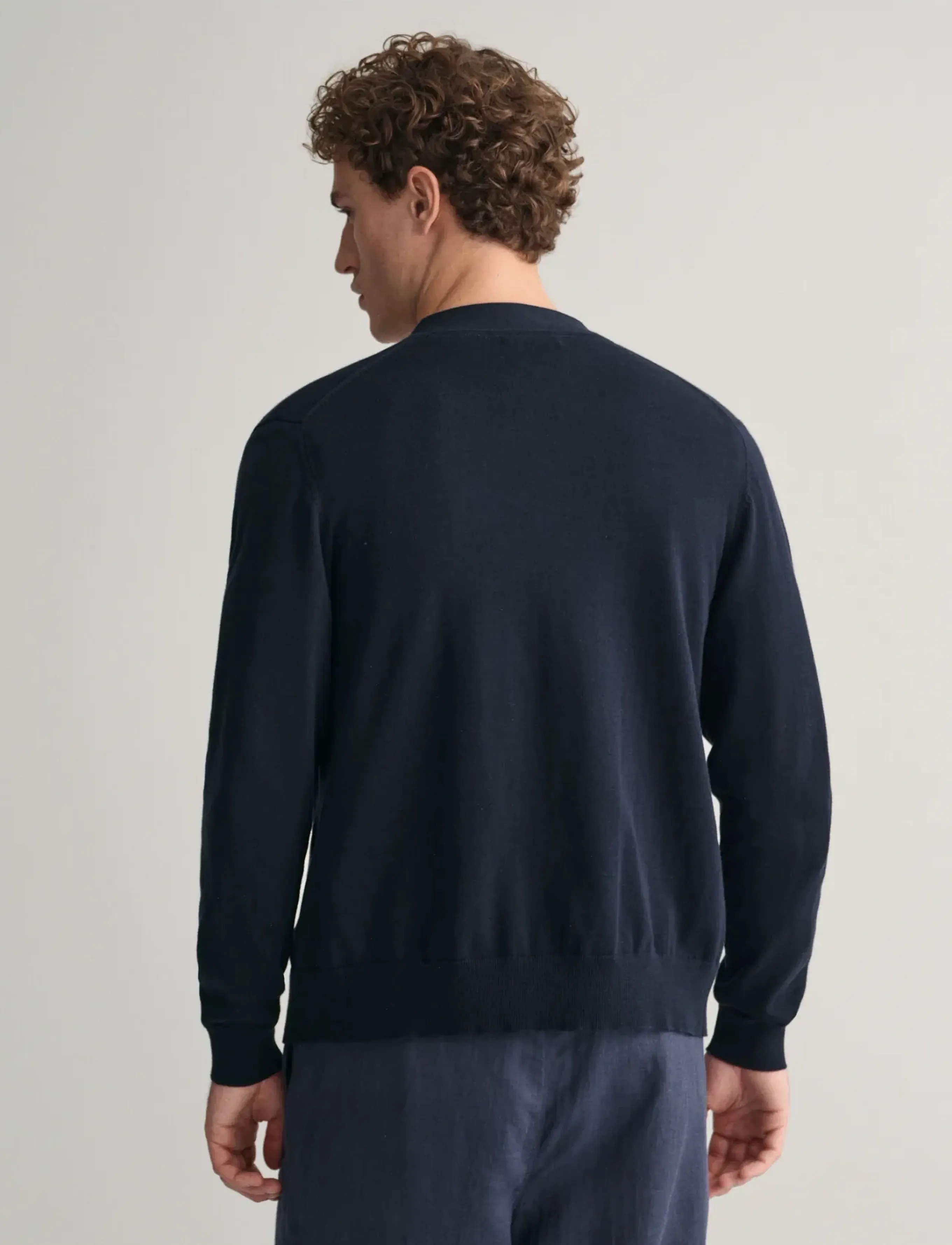Gant CLASSIC COTTON V-CARDIGAN - Cardigans - EVENING BLUE / navy