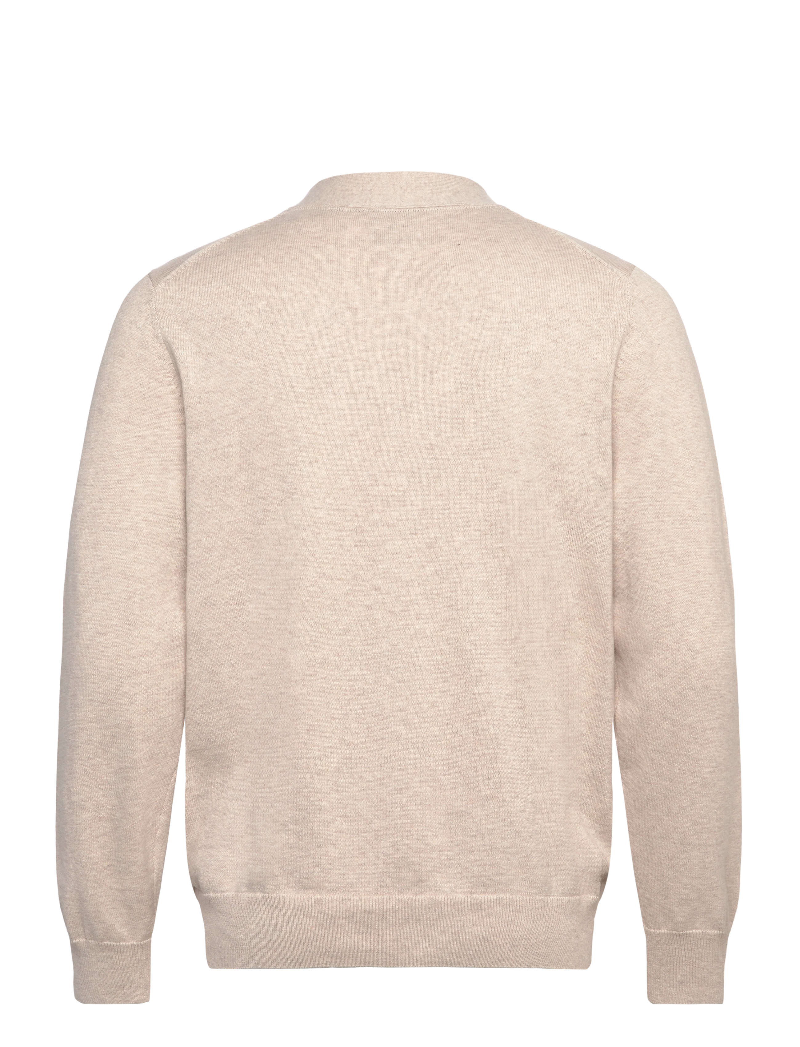 Gant - CLASSIC COTTON V-CARDIGAN - cardigans - light beige melange - 1