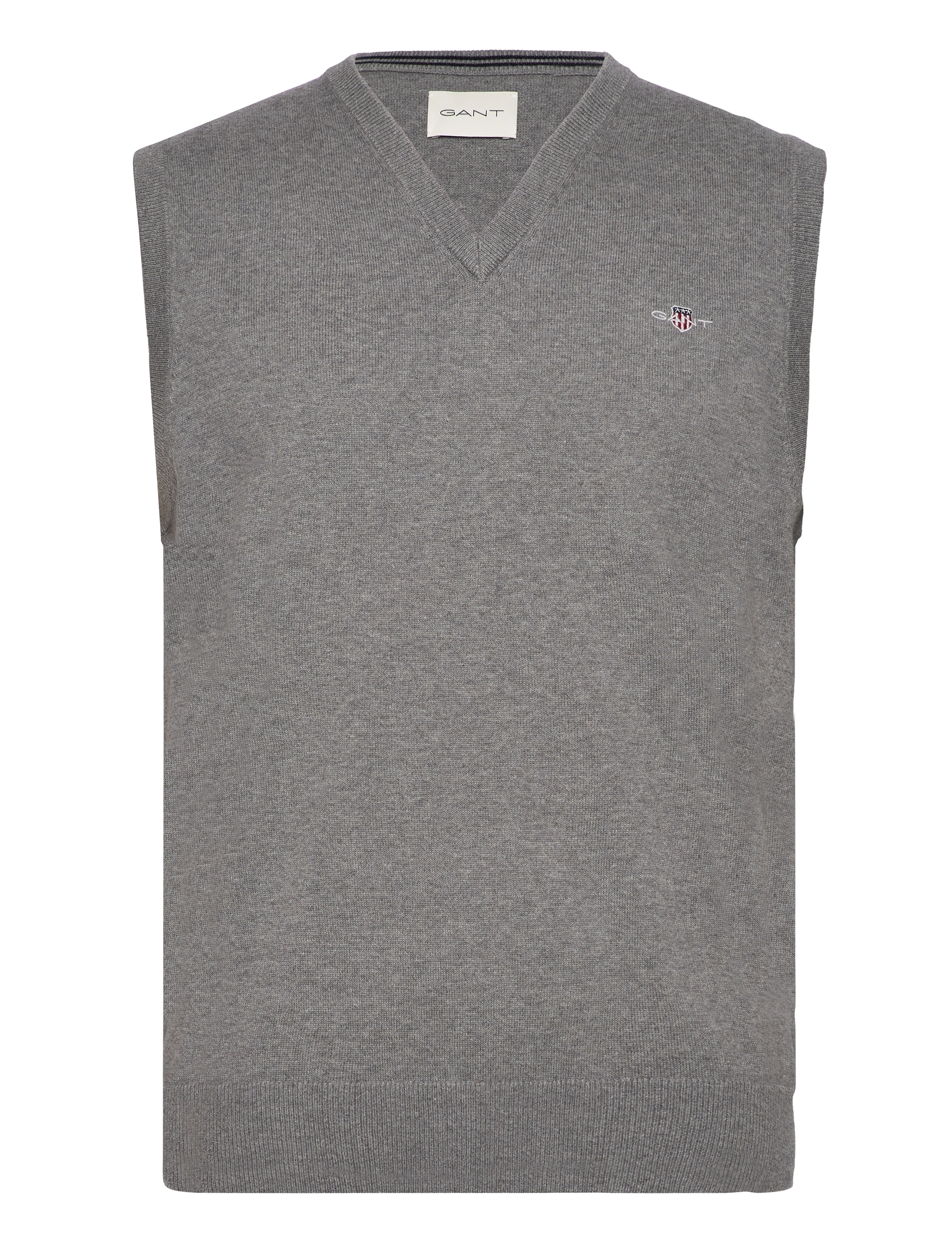 Gant CLASSIC COTTON SLIPOVER - Gestrickte westen - DARK GREY MELANGE / grey