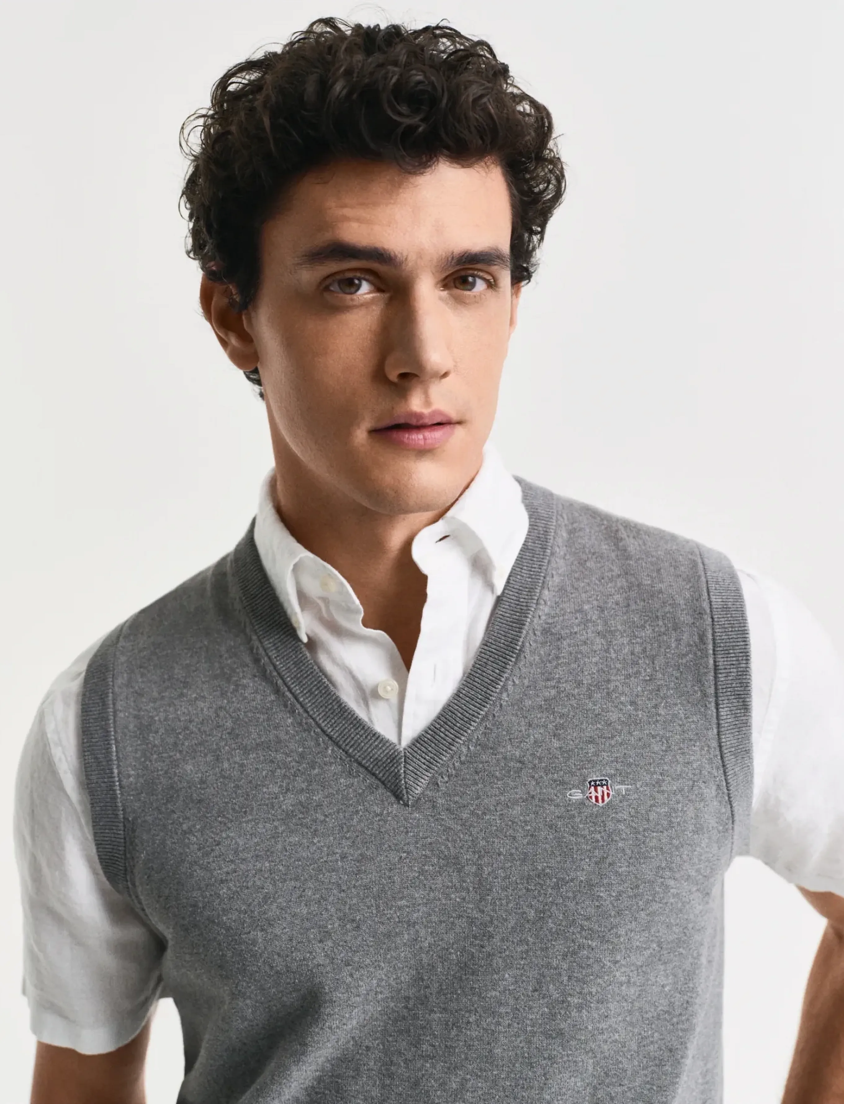 Gant - CLASSIC COTTON SLIPOVER - dark grey melange - 4