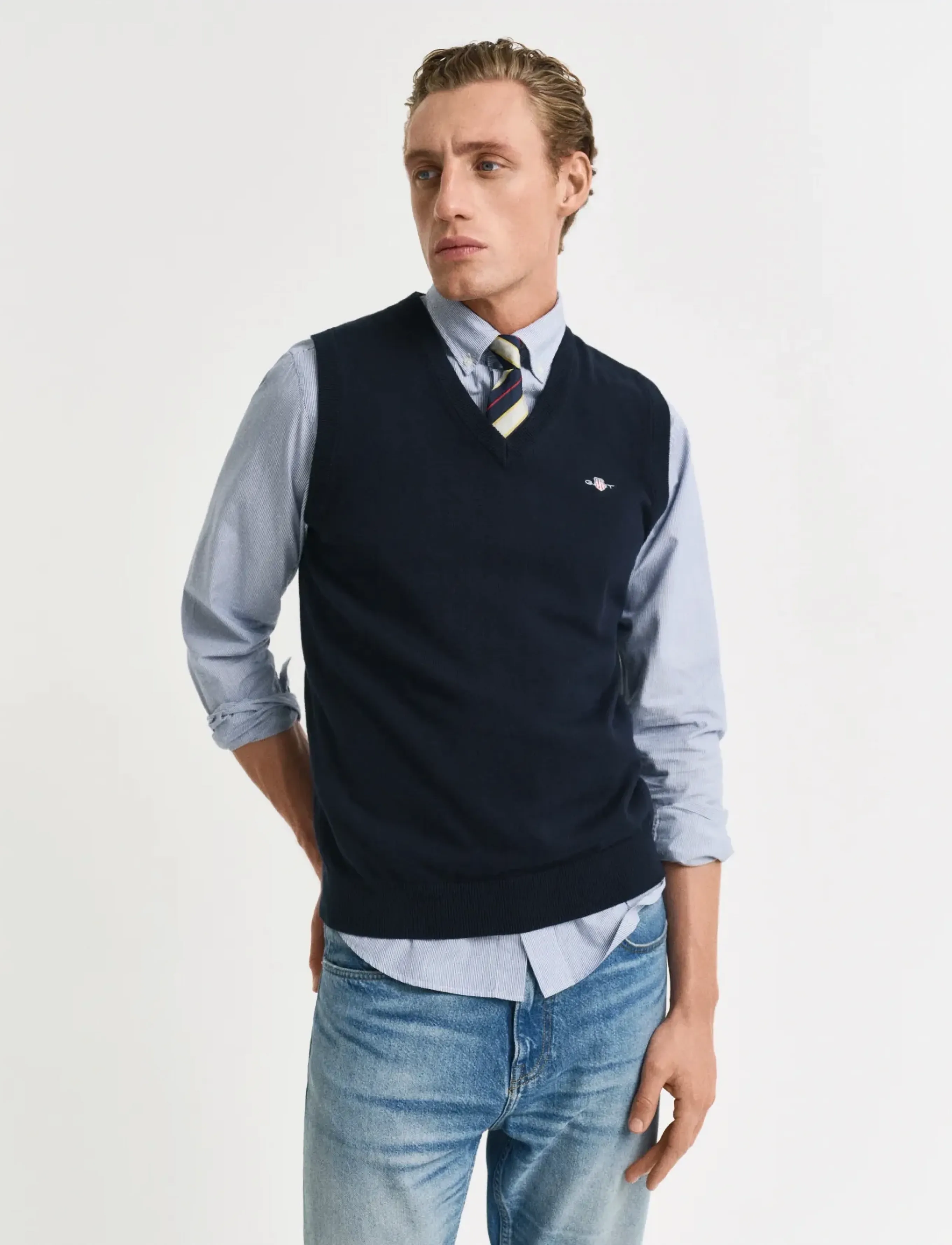 Gant - CLASSIC COTTON SLIPOVER - evening blue - 0