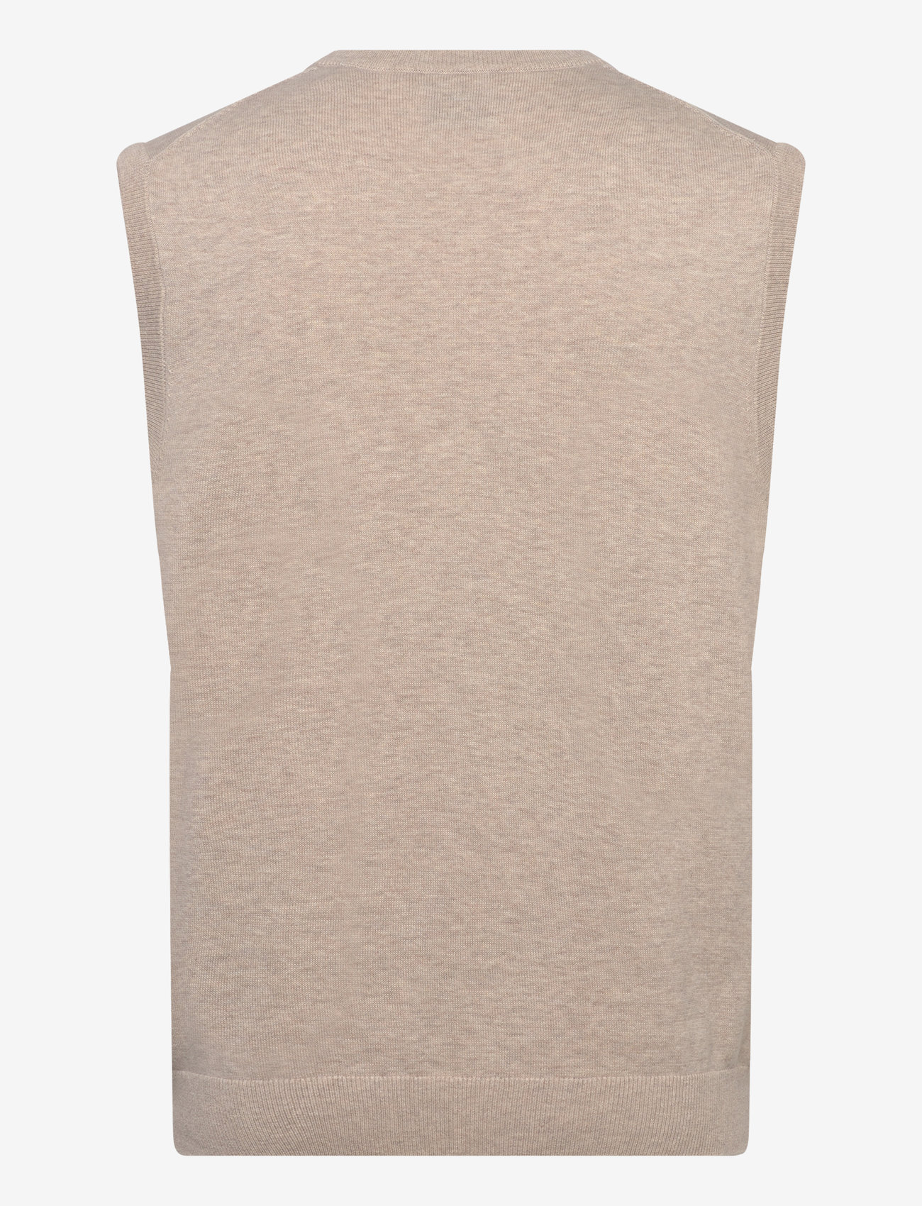 GANT - CLASSIC COTTON SLIPOVER - knitted vests - light beige melange - 1