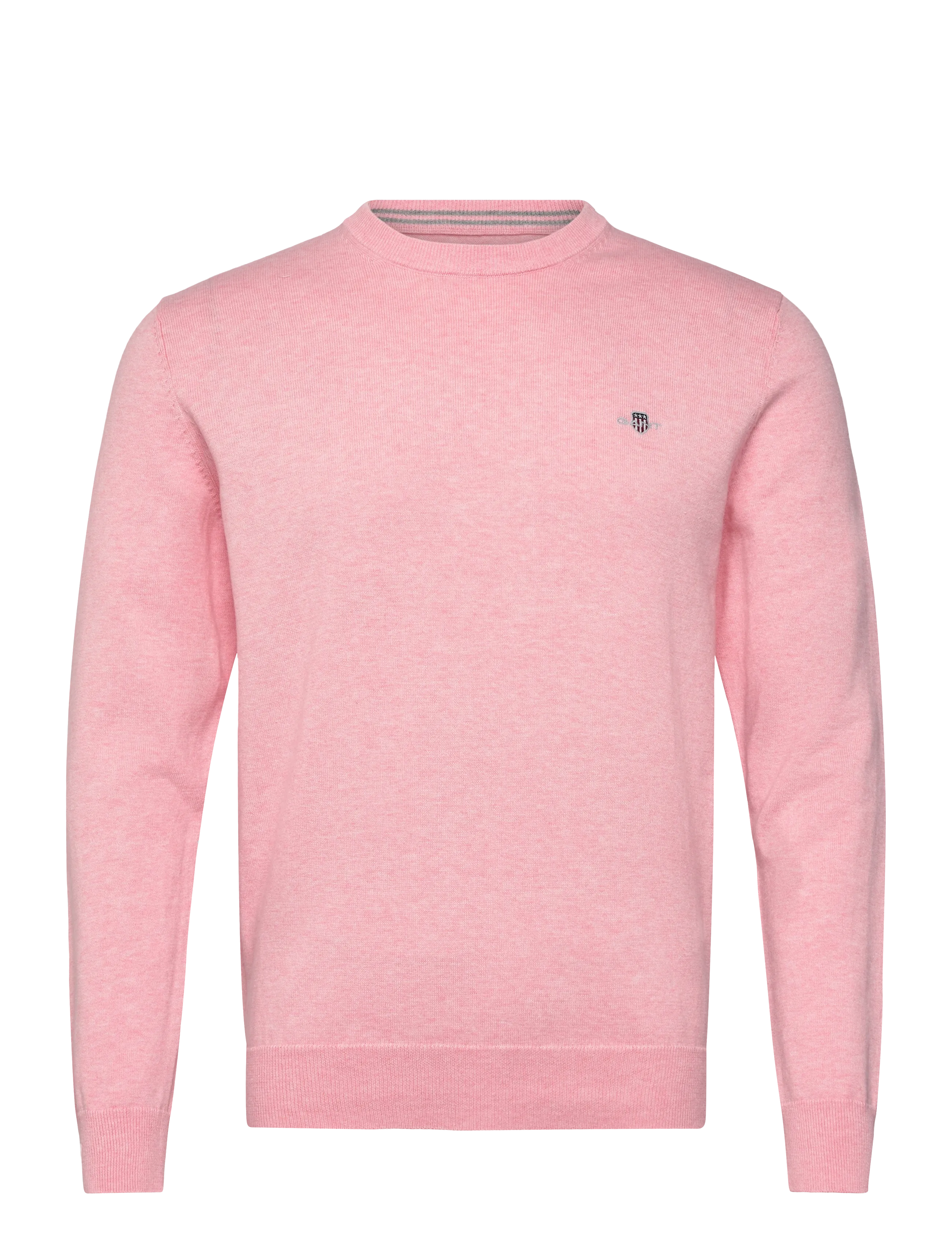 GANT CLASSIC COTTON C-NECK - Ümmarguse kaelusega kudumid - CALIFORNIA PINK MELANGE / pink/rose
