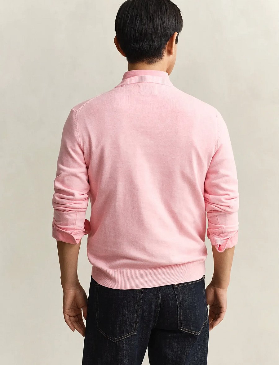 Gant - CLASSIC COTTON C-NECK - round necks - california pink melange - 3