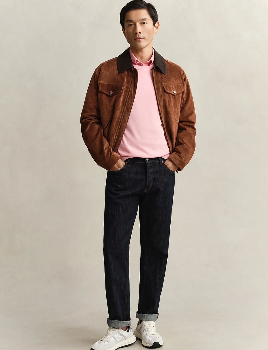 Gant - CLASSIC COTTON C-NECK - round necks - california pink melange - 5
