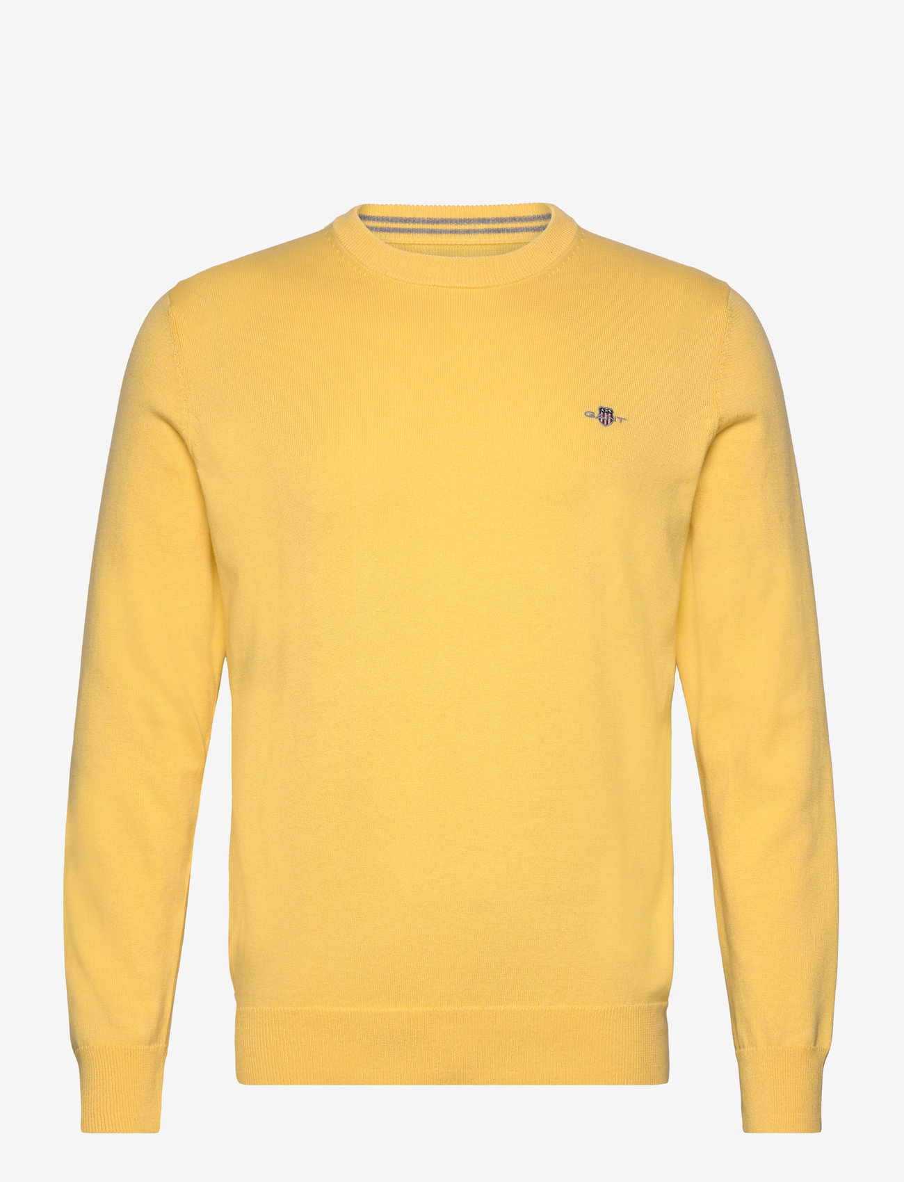 GANT - CLASSIC COTTON C-NECK - rund hals - banana yellow - 0