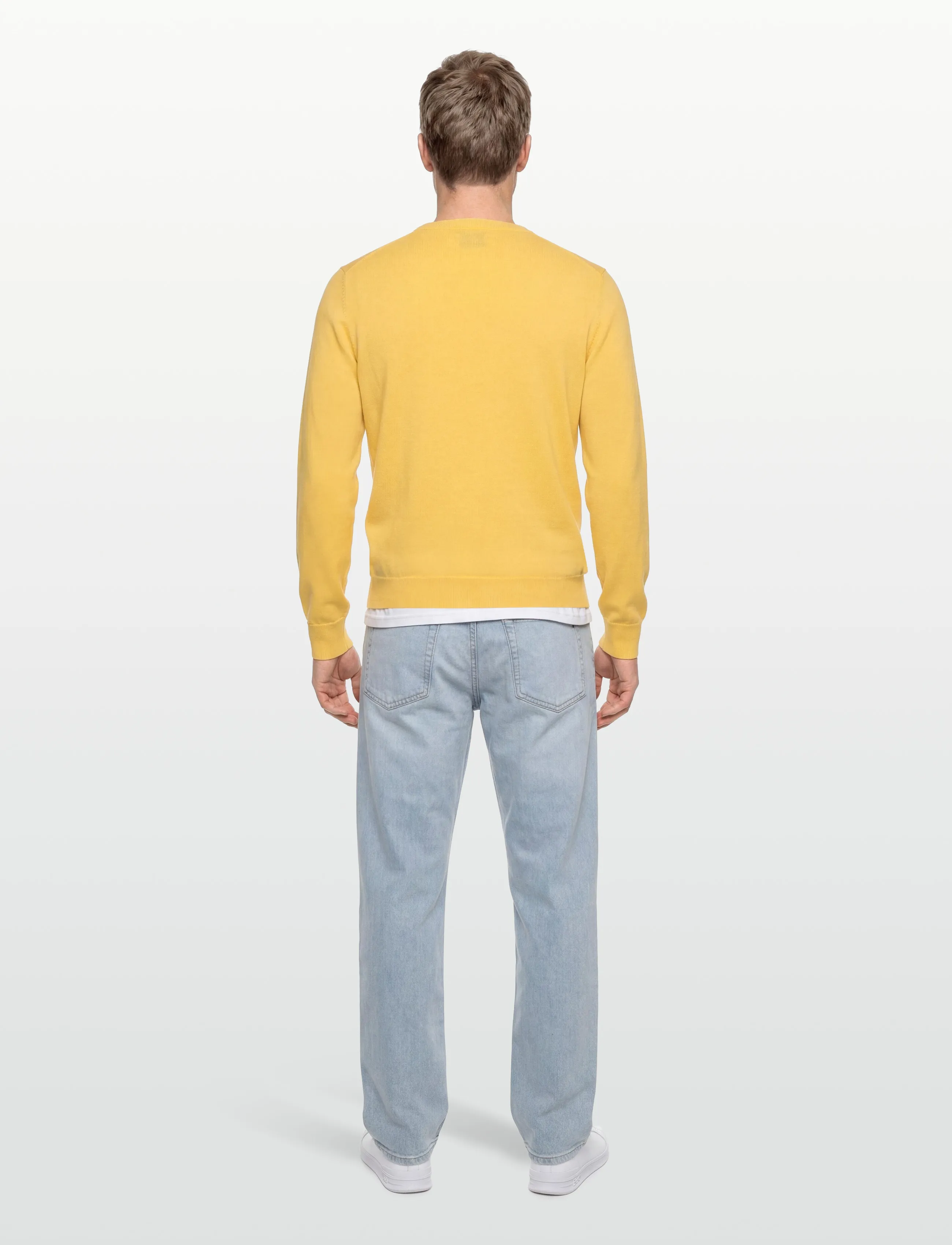 Gant - CLASSIC COTTON C-NECK - tavalised kudumid - banana yellow - 4