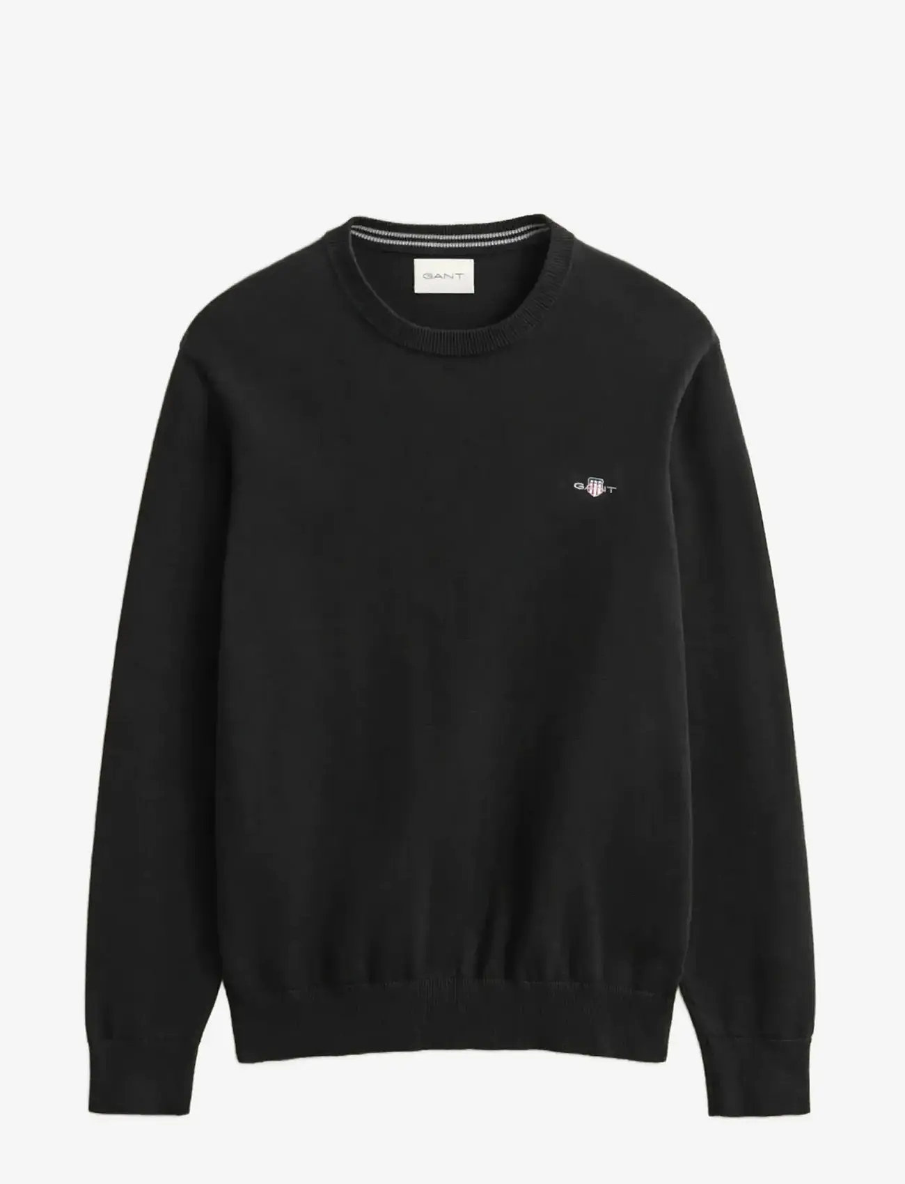 GANT - CLASSIC COTTON C-NECK - rundhalsad - black - 1