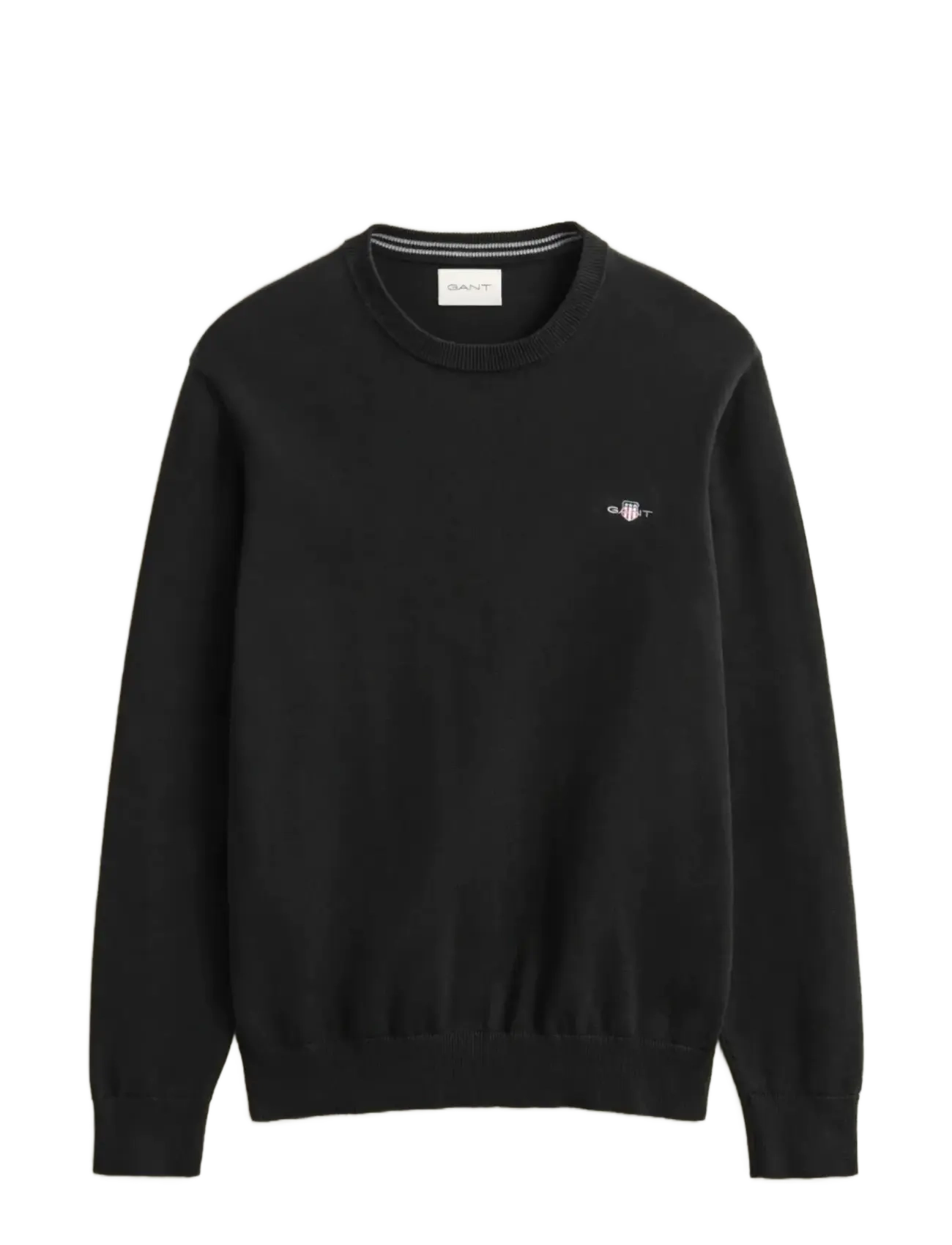 Gant CLASSIC COTTON C-NECK - Gant - BLACK / black
