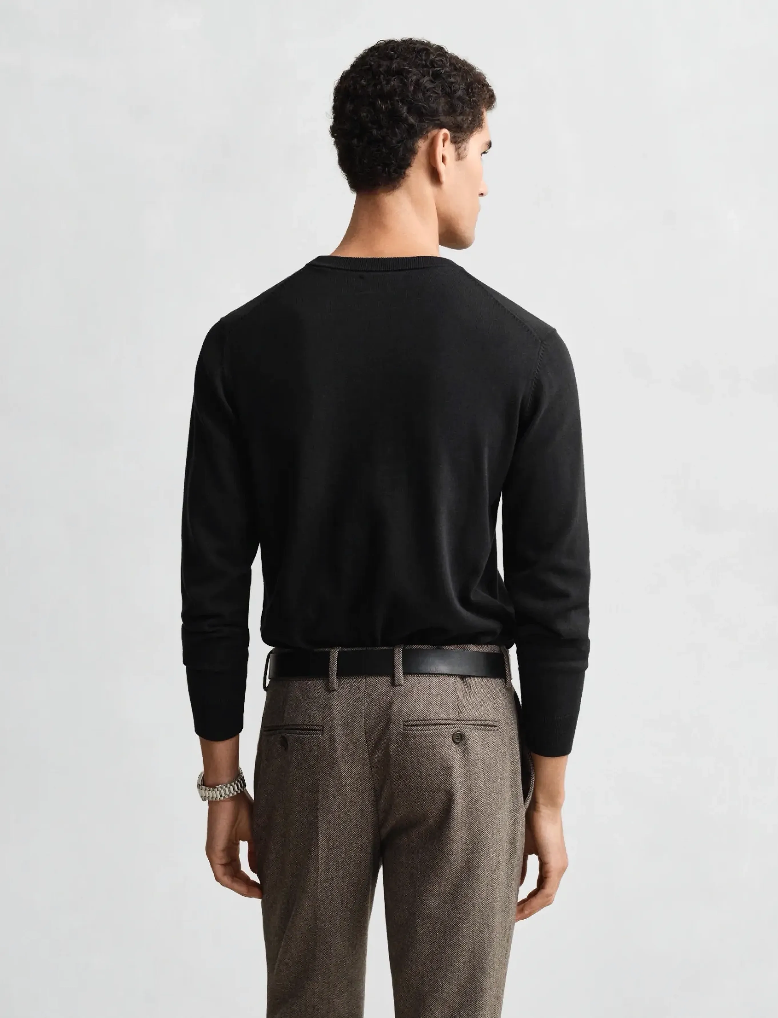 Gant - CLASSIC COTTON C-NECK - rundhals - black - 3