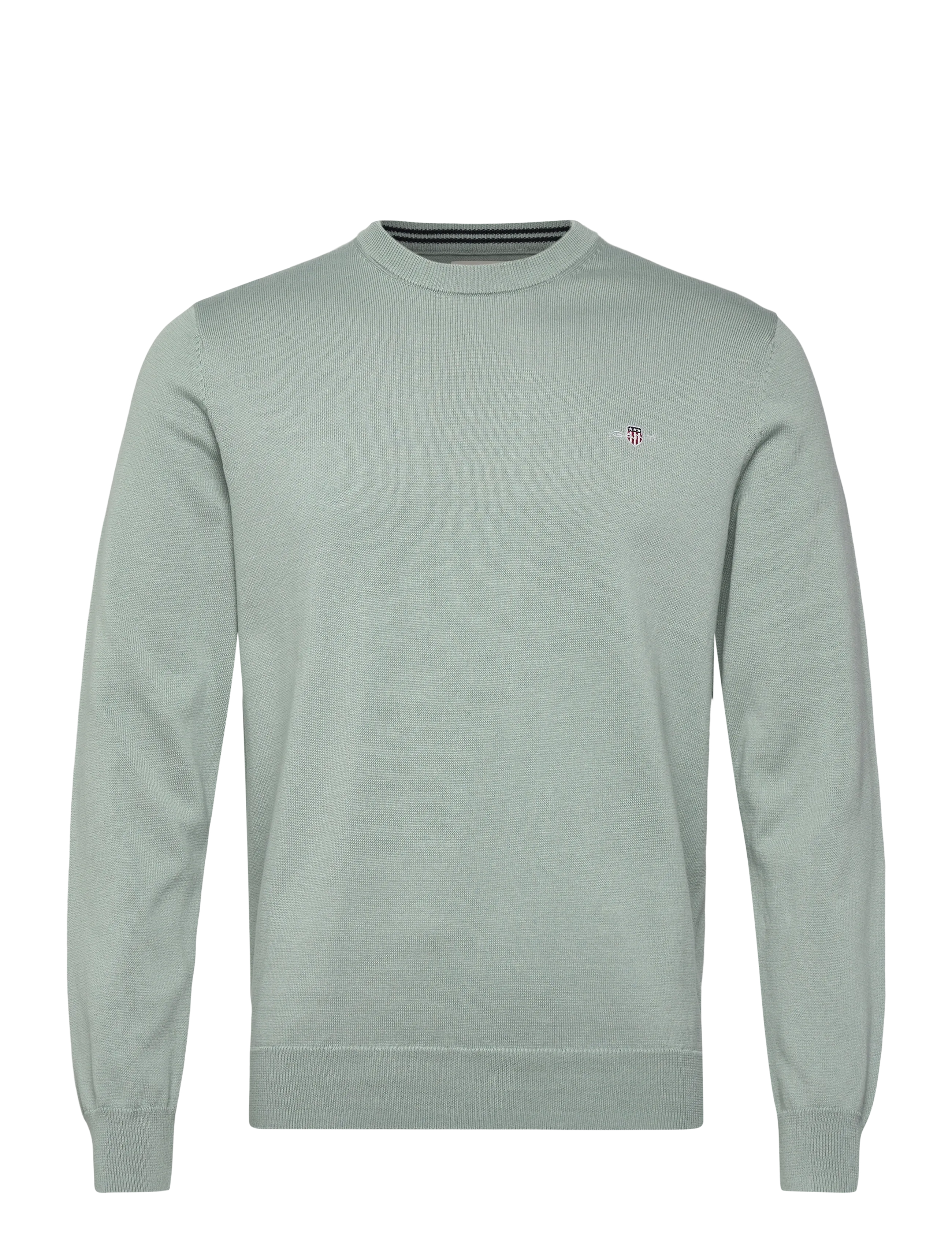 GANT CLASSIC COTTON C-NECK - Ümmarguse kaelusega kudumid - CERAMIC GREY / green