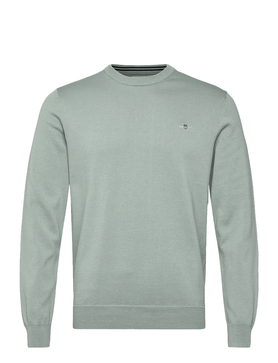 Gant - CLASSIC COTTON C-NECK - džemperi ar apaļu kakla izgriezumu - ceramic grey - 1
