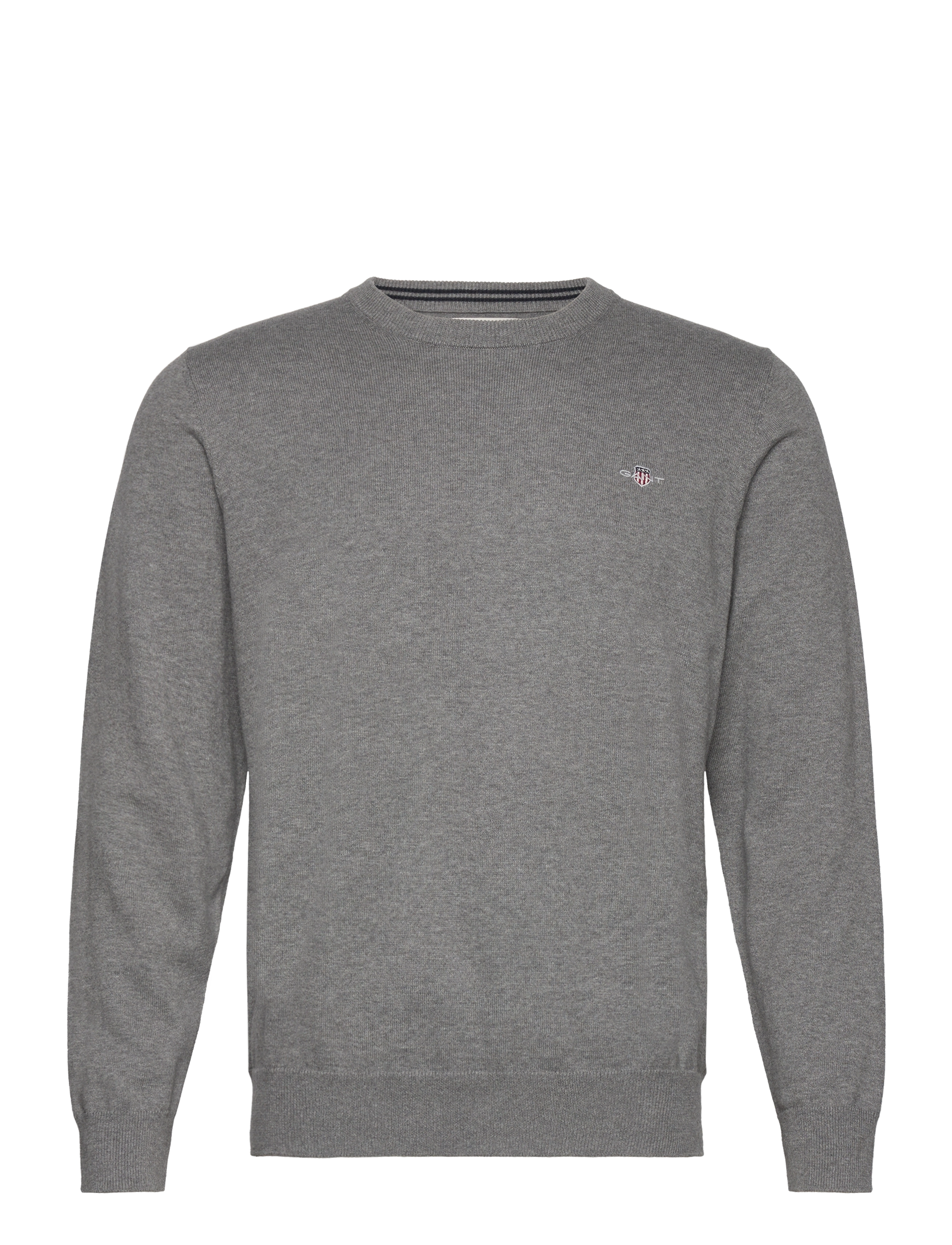 Gant CLASSIC COTTON C-NECK - Gant - DARK GREY MELANGE / grey