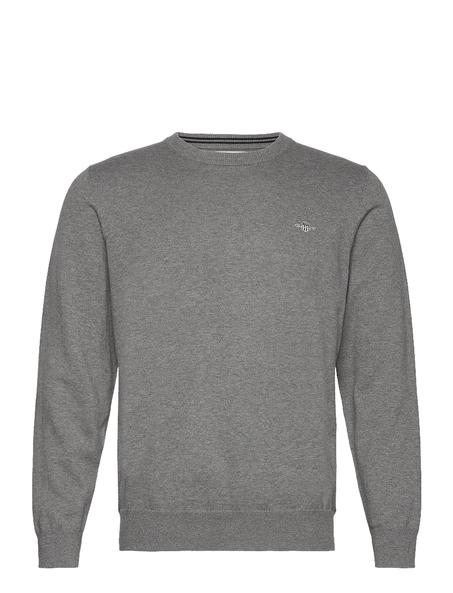 Gant - CLASSIC COTTON C-NECK - rundhals - dark grey melange - 1