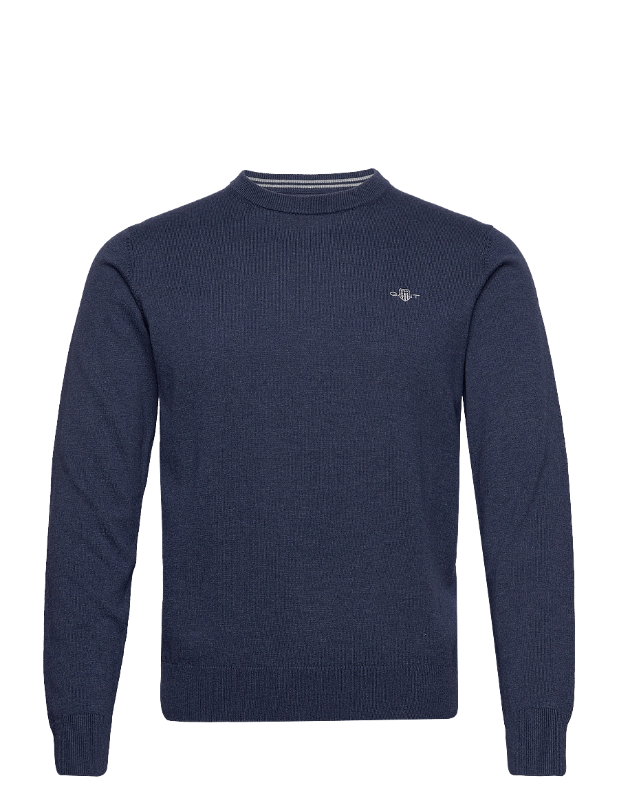 Gant - CLASSIC COTTON C-NECK - rundhals - dark jeansblue melange - 1