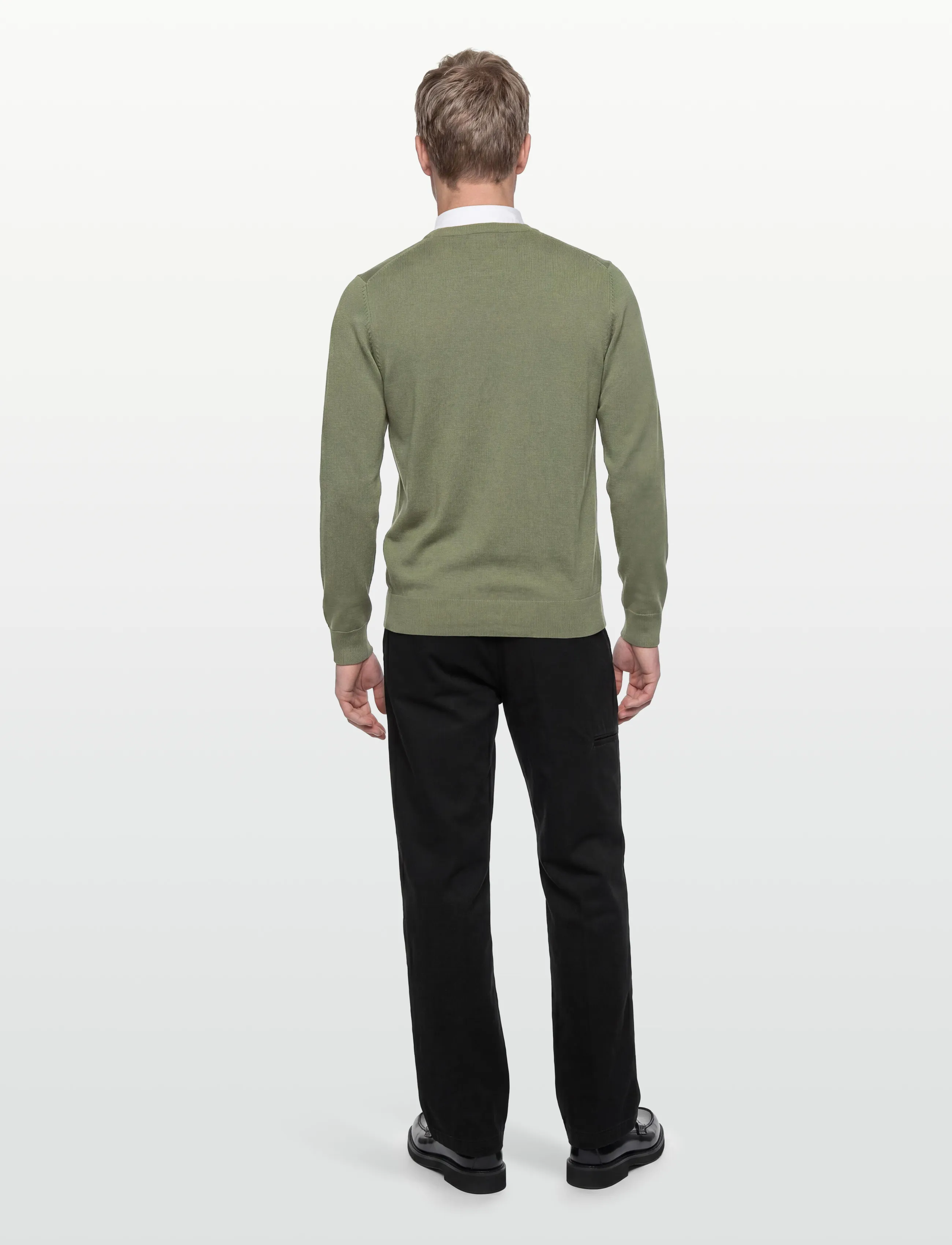 Gant - CLASSIC COTTON C-NECK - rundhals - dry herb green - 4