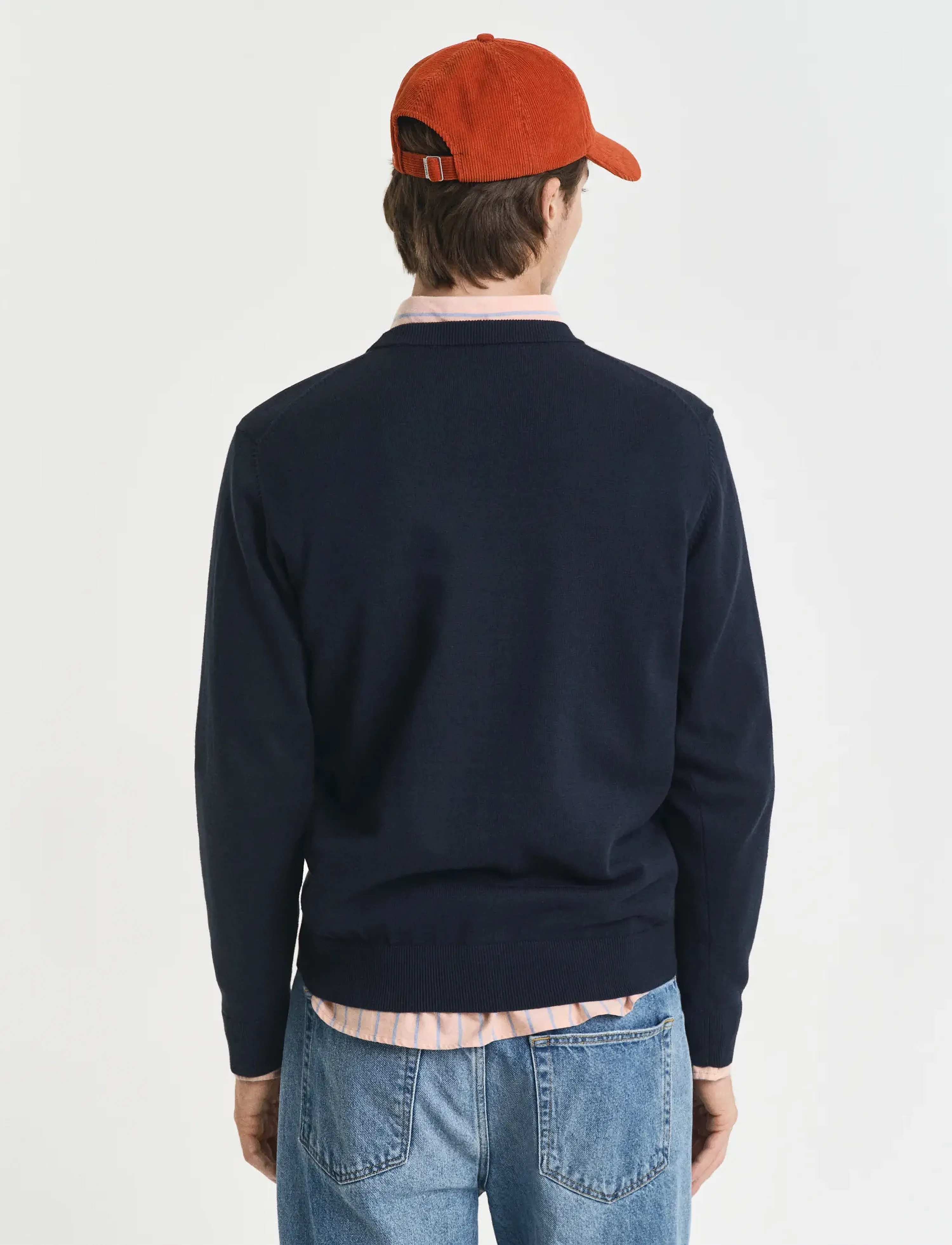 Gant Classic Cotton C-Neck långärmade t-shirts herr – bild 7