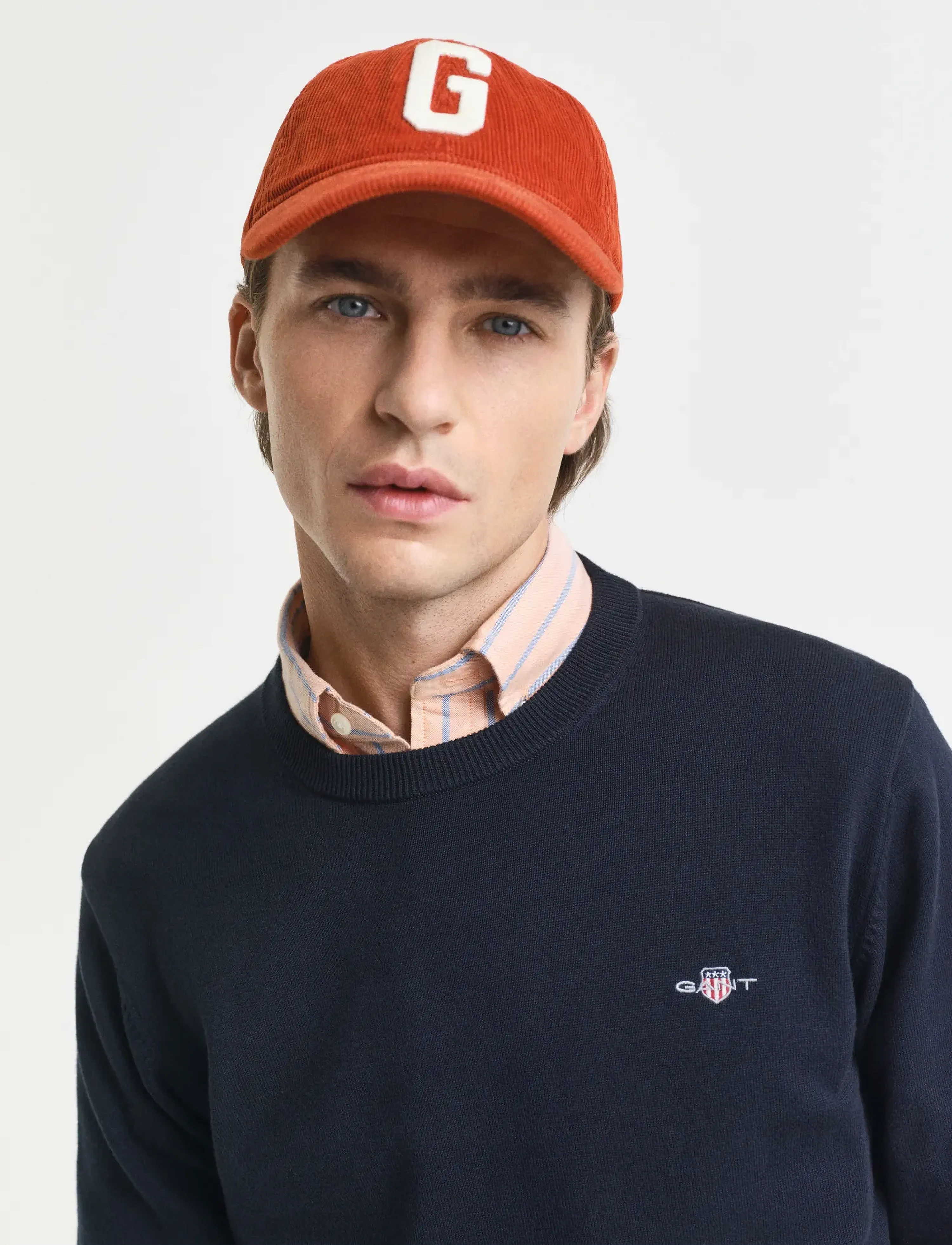 Gant Classic Cotton C-Neck långärmade t-shirts herr – bild 8