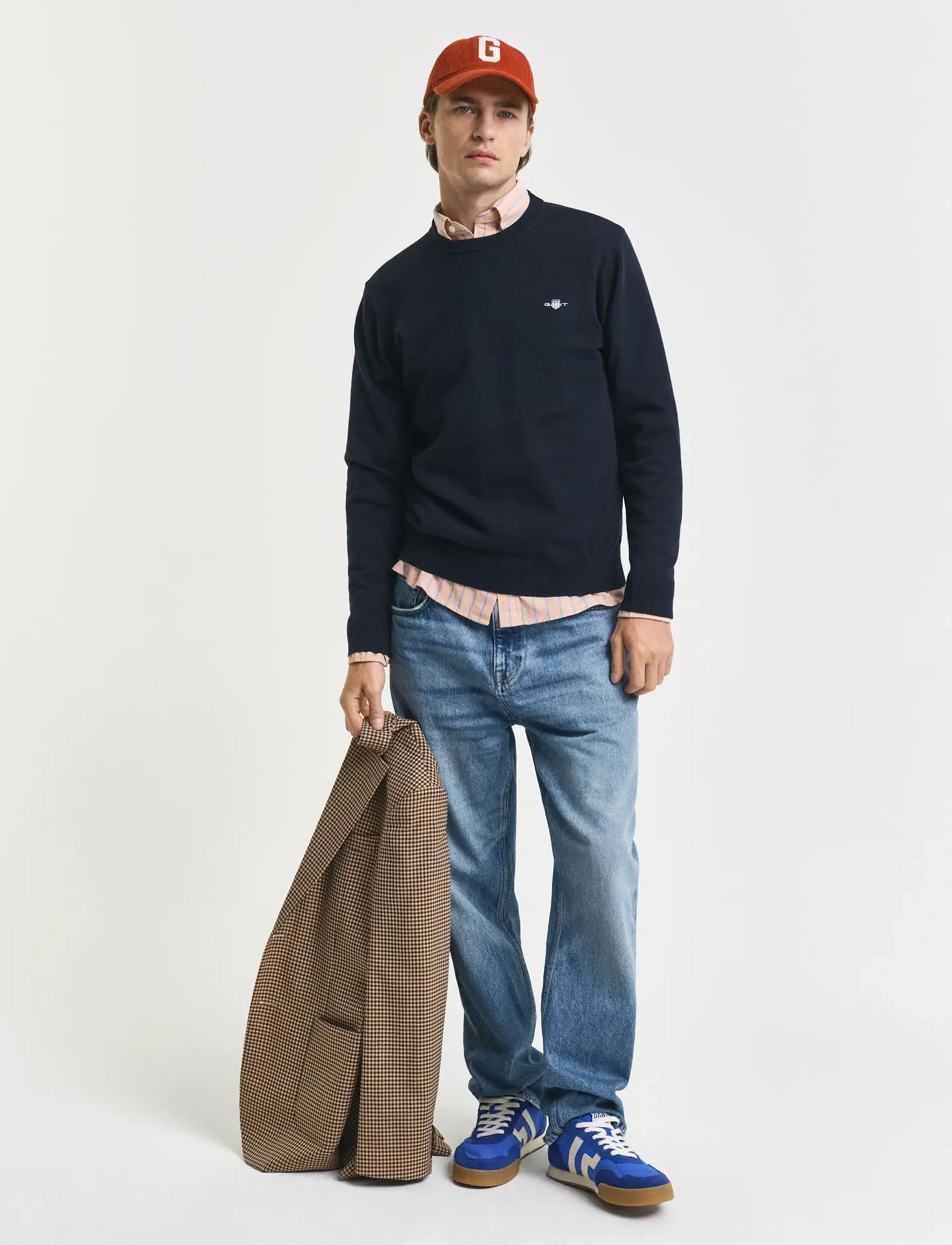 Gant Classic Cotton C-Neck långärmade t-shirts herr – bild 9